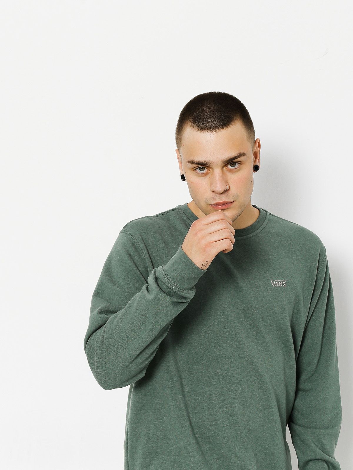 Vans Sweatshirt Core Basics Crew (dark/forest)