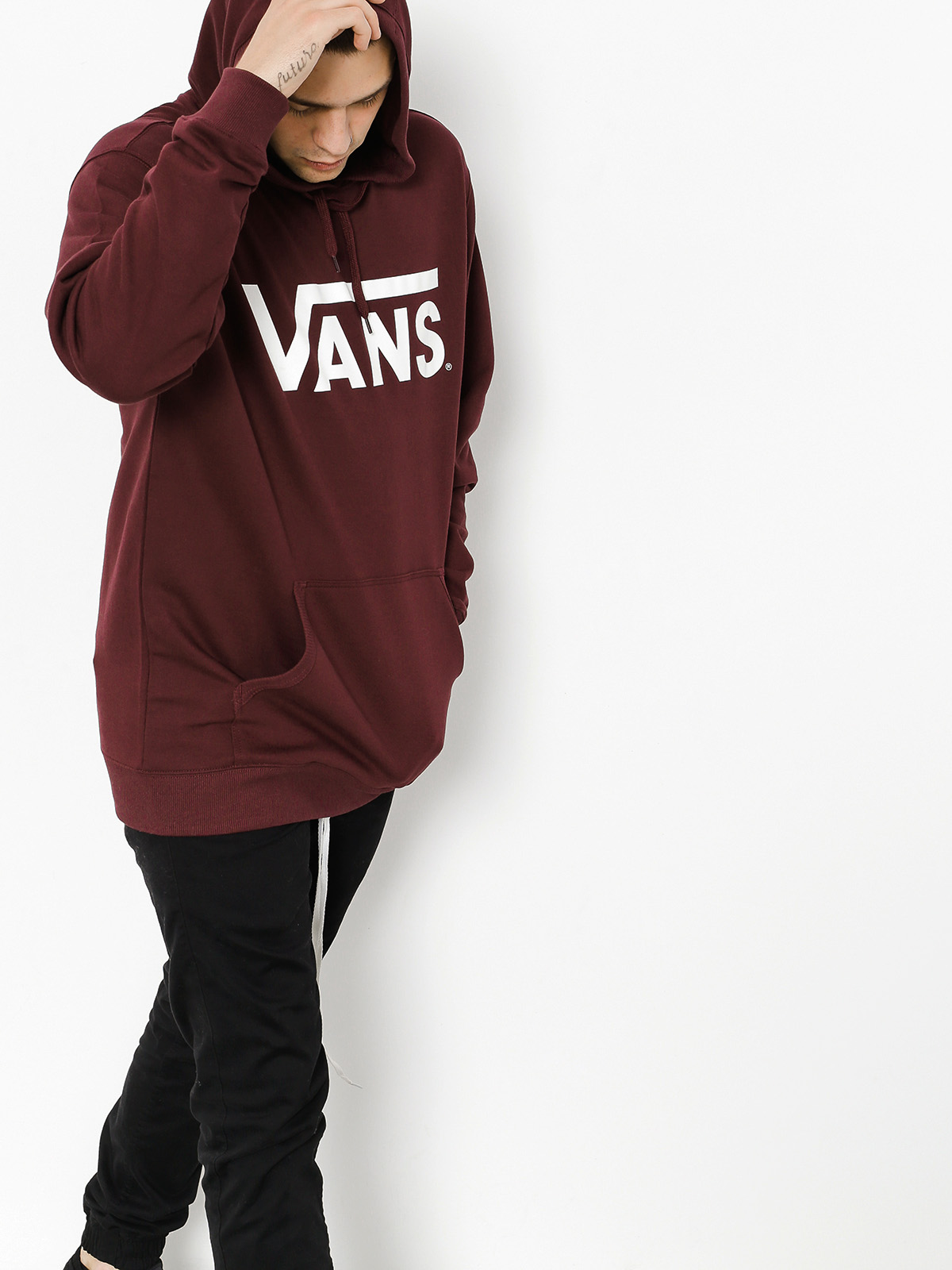 Vans classic outlet hoodie maroon