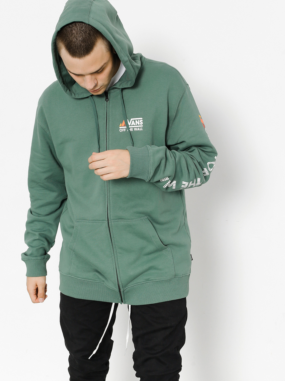 vans dark green hoodie