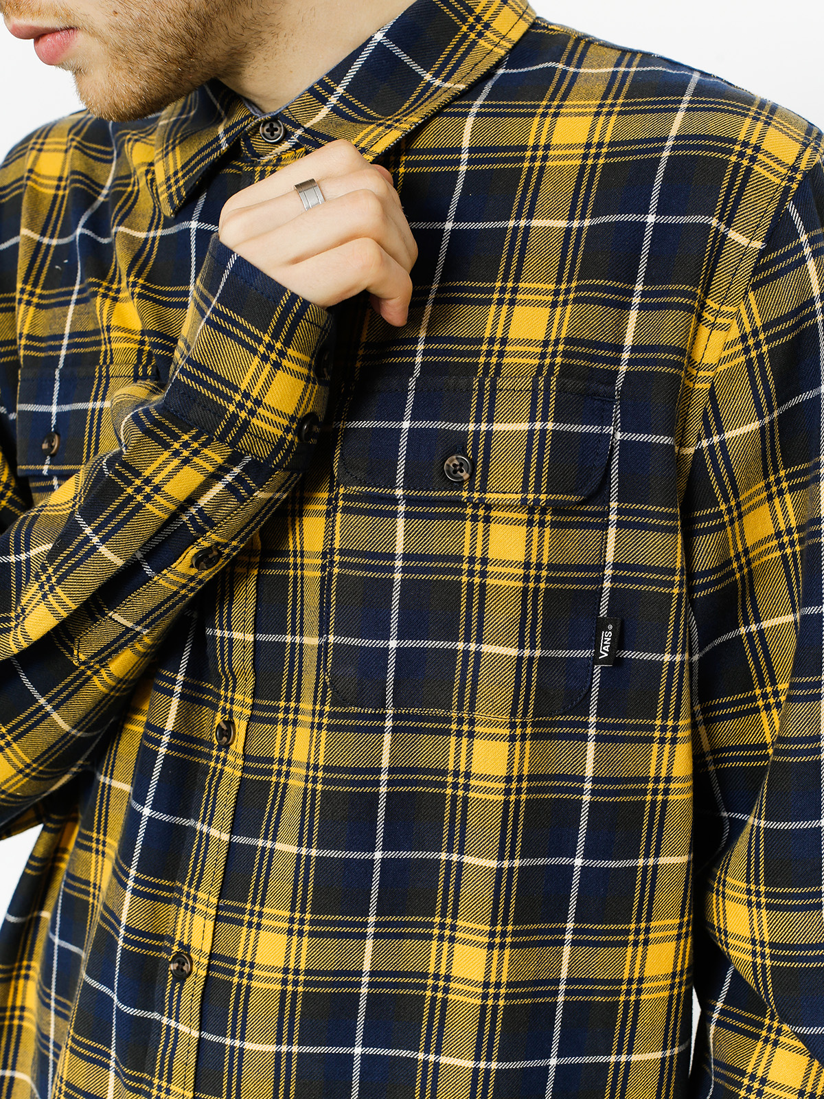 Yellow checkered hot sale vans shirt