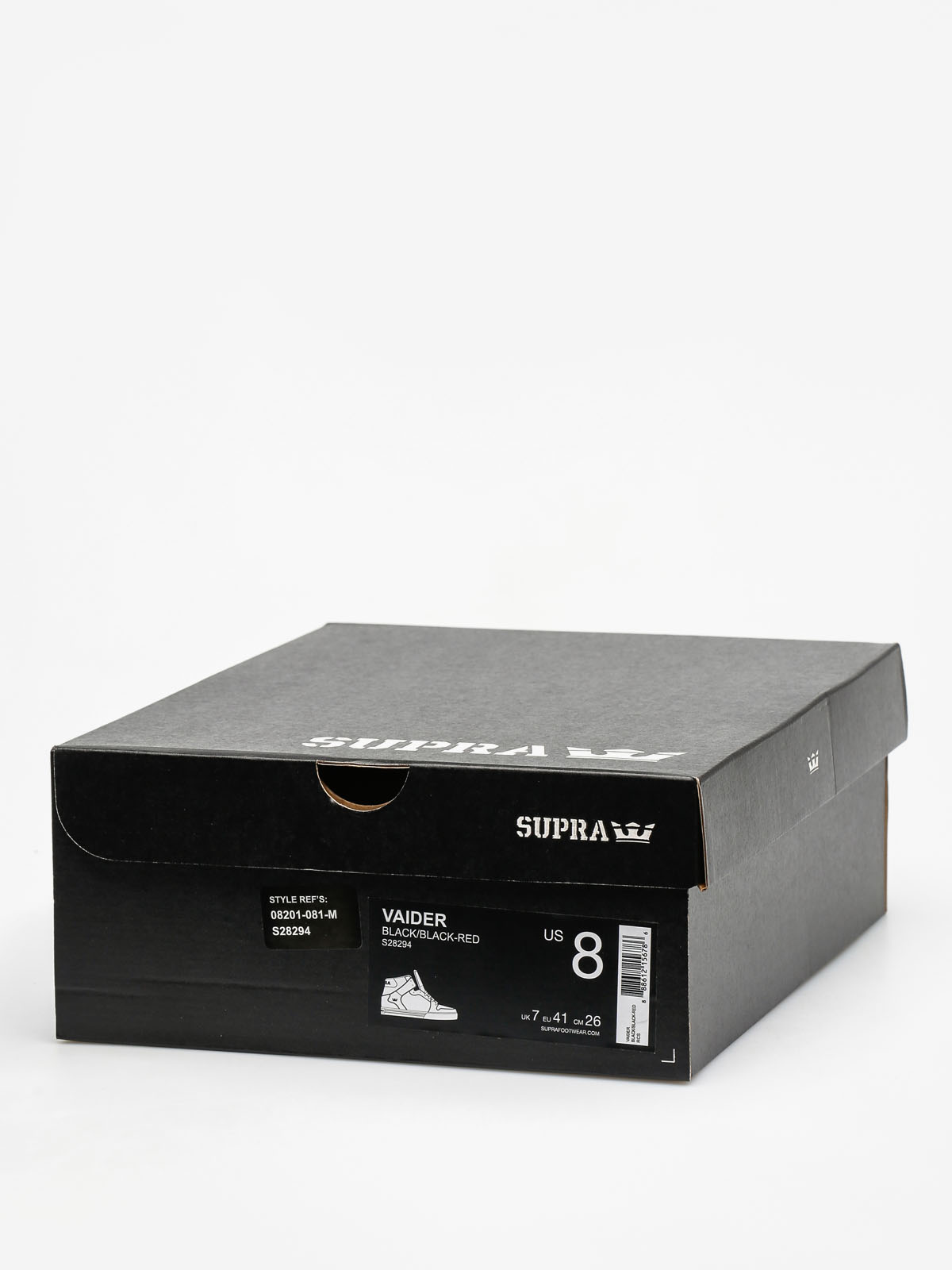 Supra Shoes Vaider (black/black red)