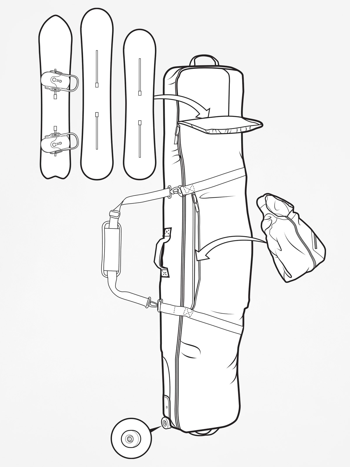 Burton Boardtasche Wheelie Gig (brushstroke camo)