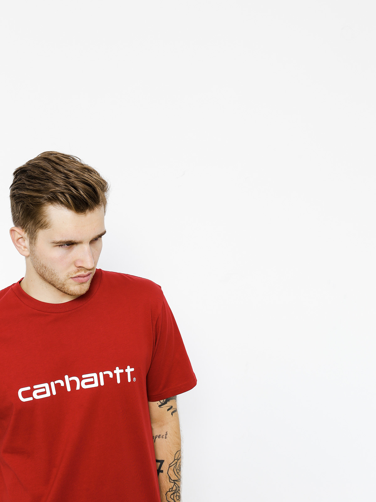 Carhartt T-shirt Script (blast red/white)