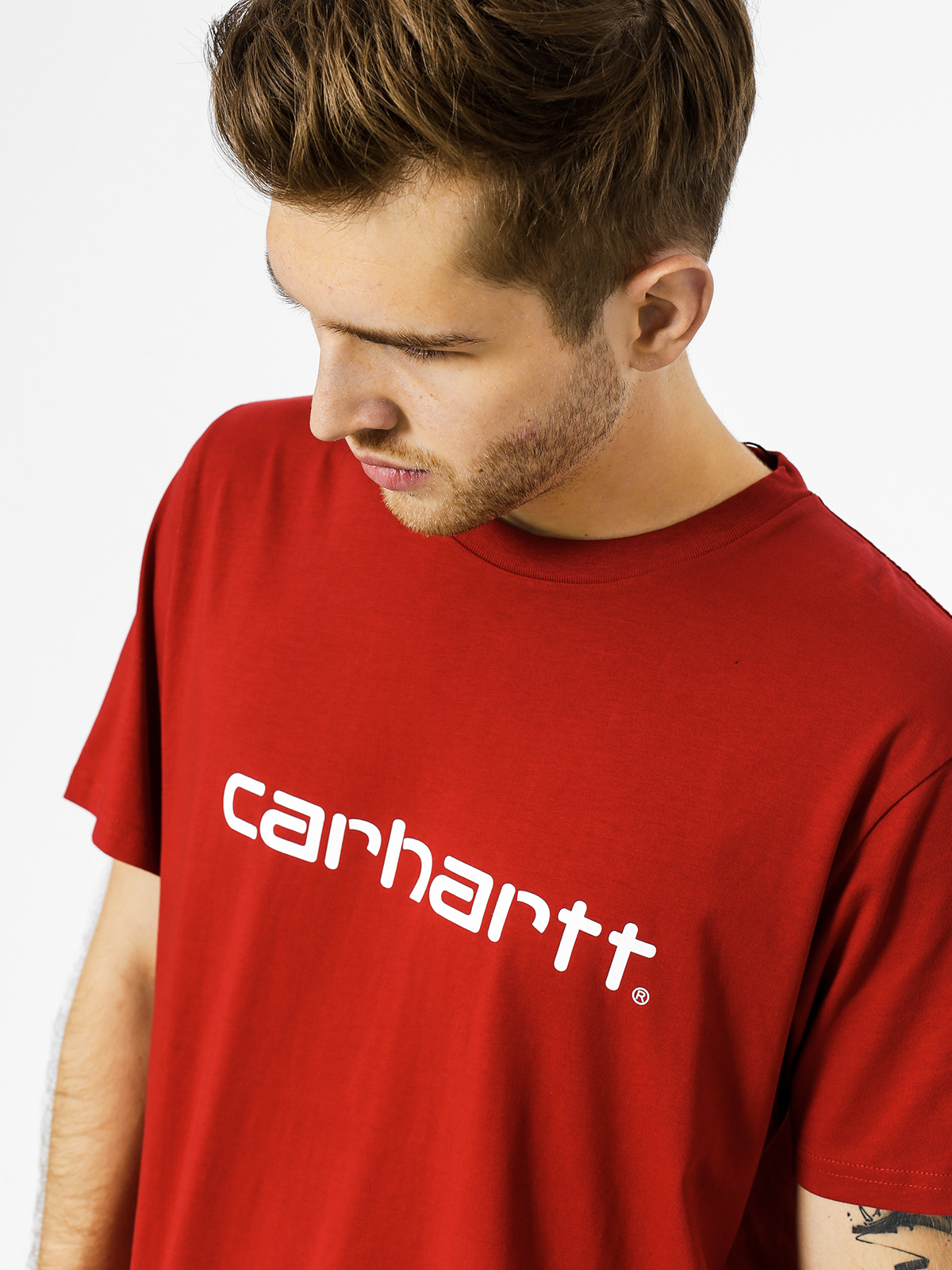 Carhartt T-shirt Script (blast red/white)