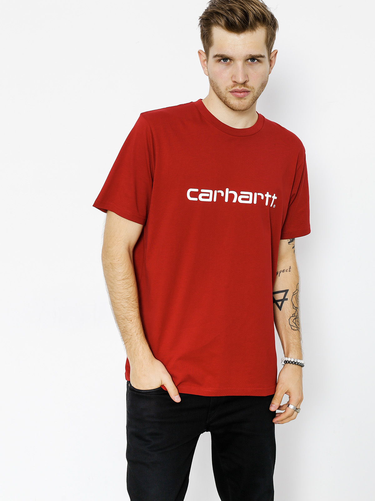Carhartt T-shirt Script (blast red/white)