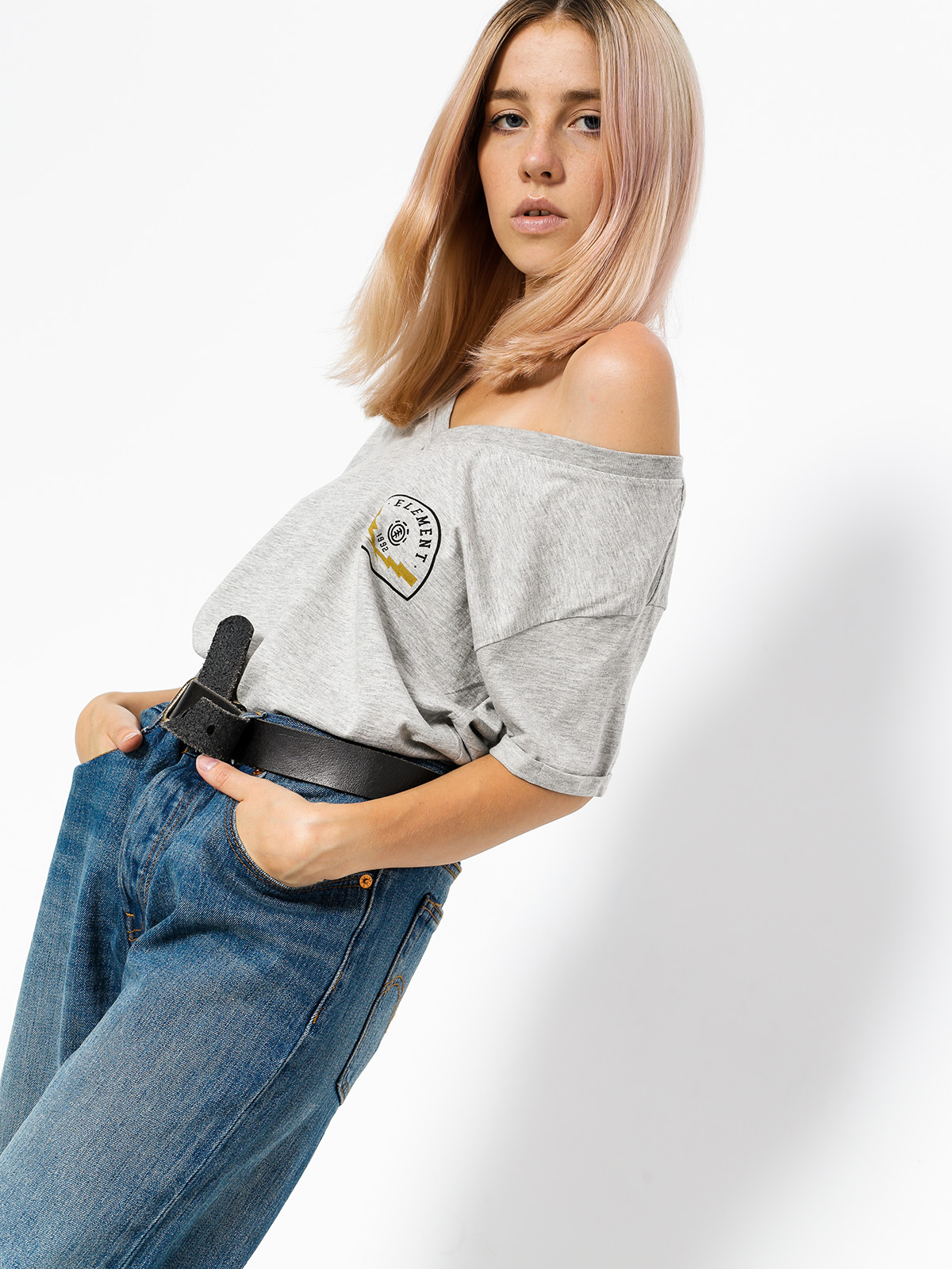 Element T-shirt Bolts V Neck Wmn (heather grey)