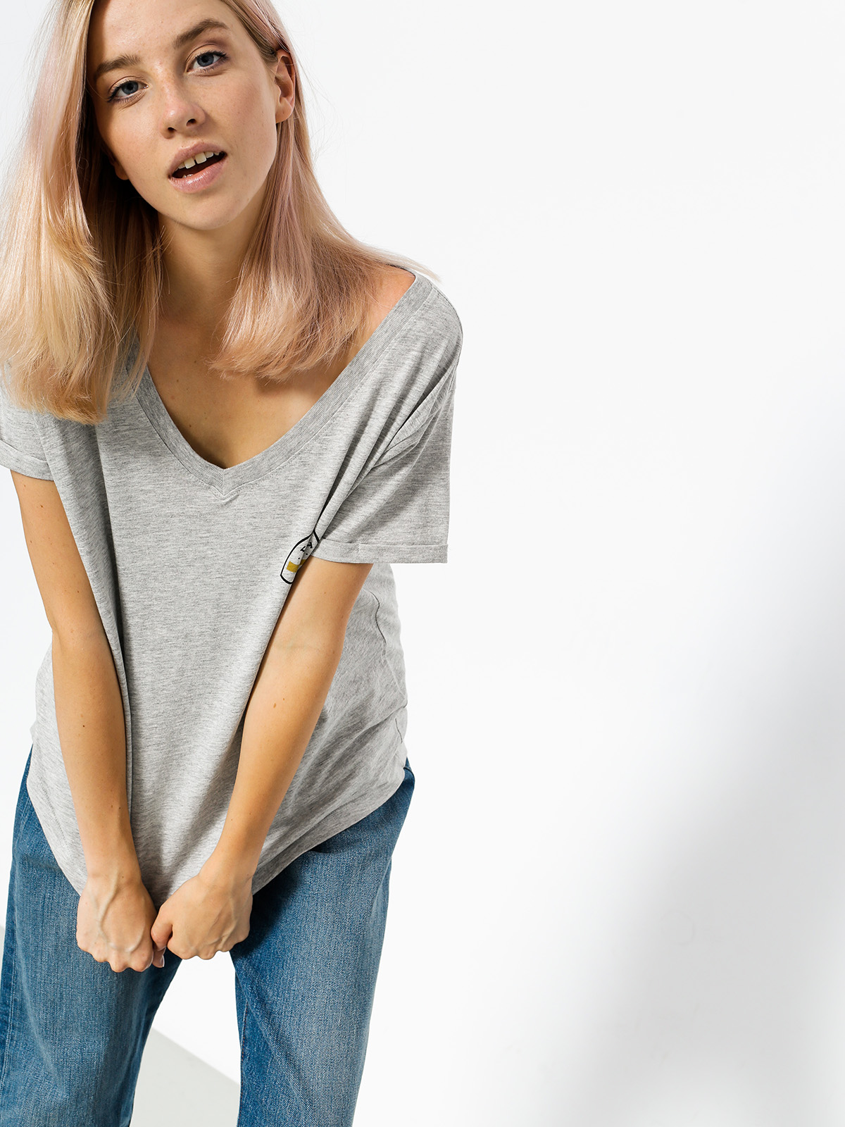 Element T-shirt Bolts V Neck Wmn (heather grey)