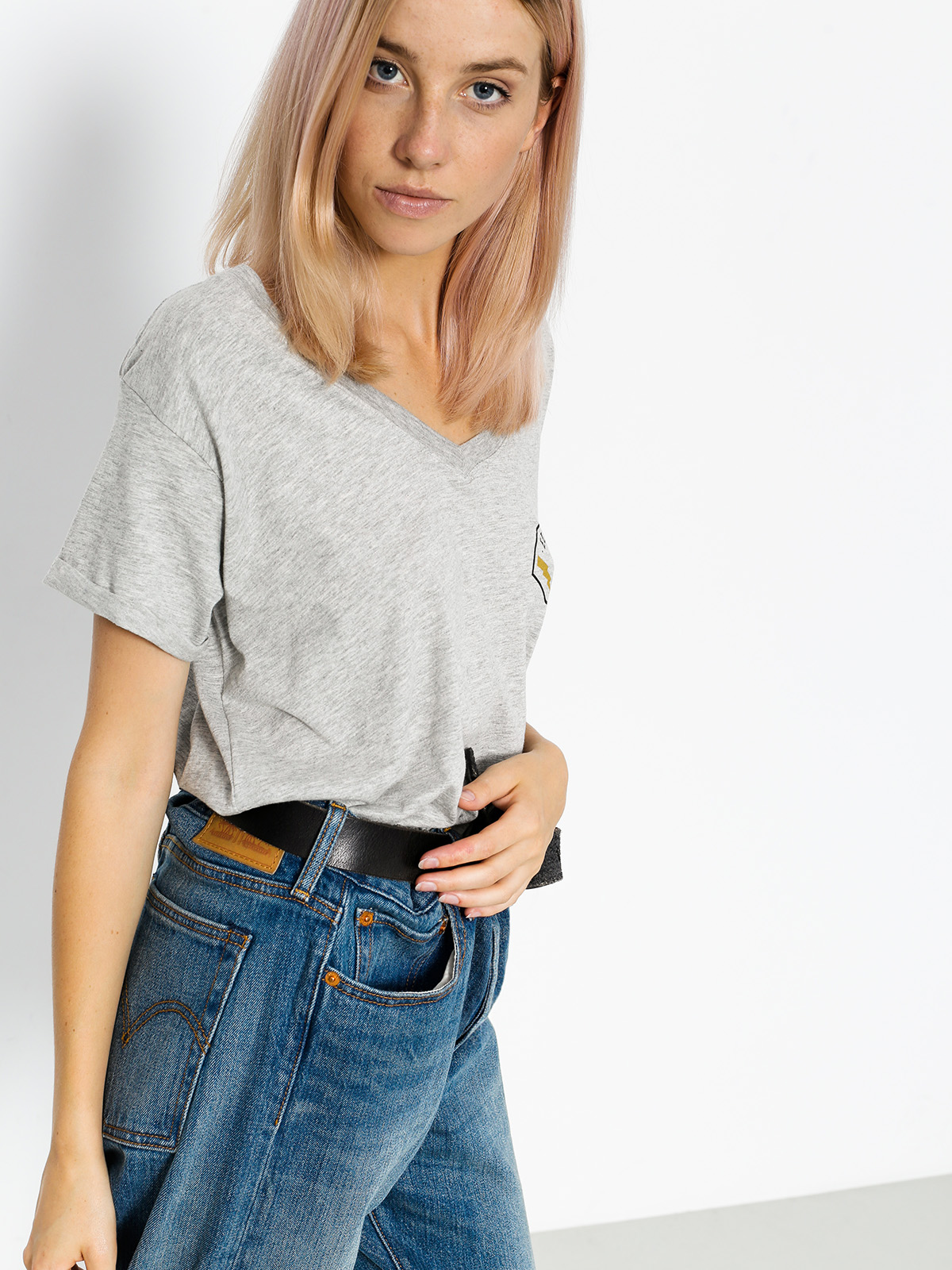 Element T-shirt Bolts V Neck Wmn (heather grey)