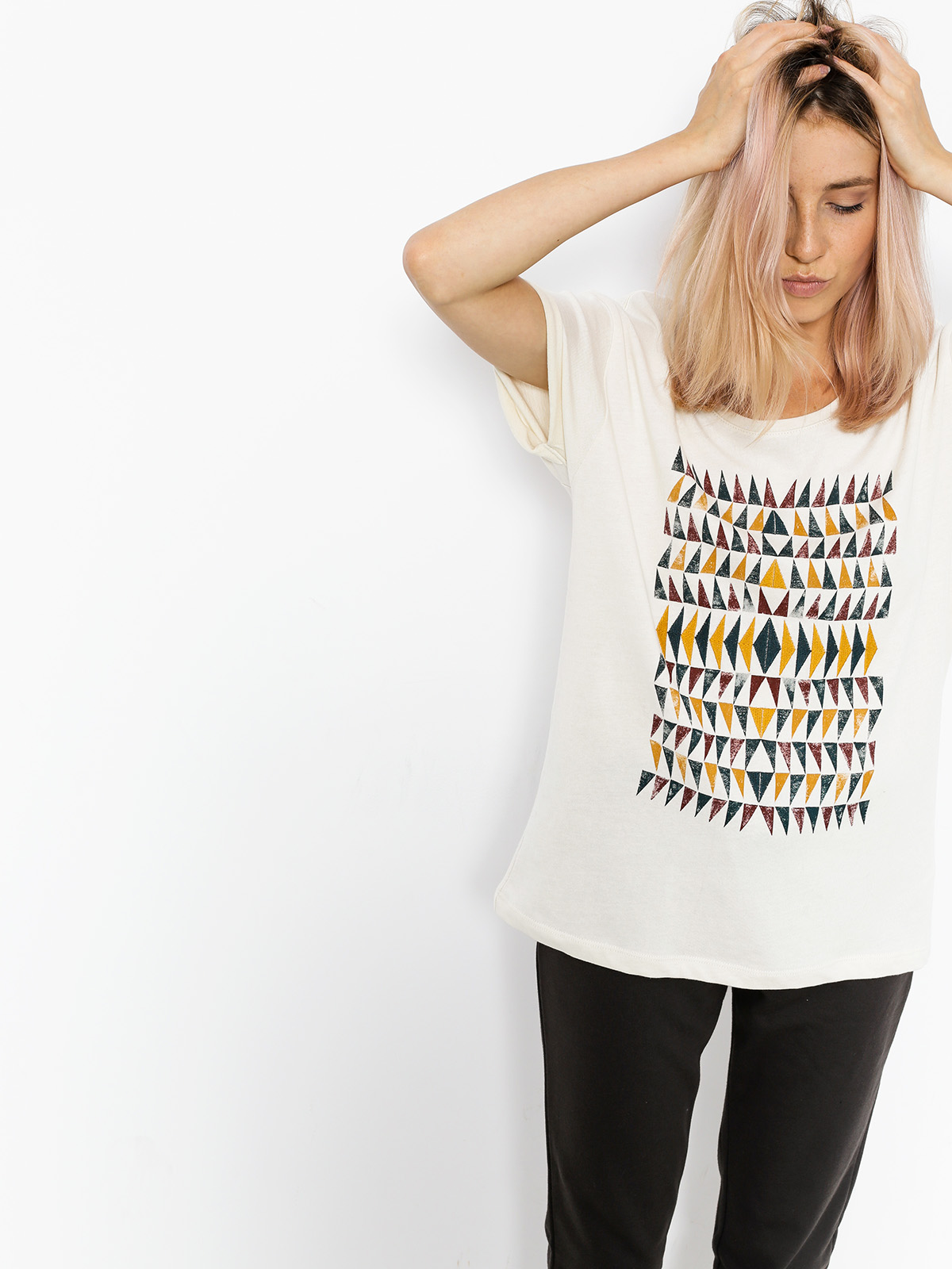 Roxy T-shirt Boyfriend Wallpaper Geo Wmn (metro heather)