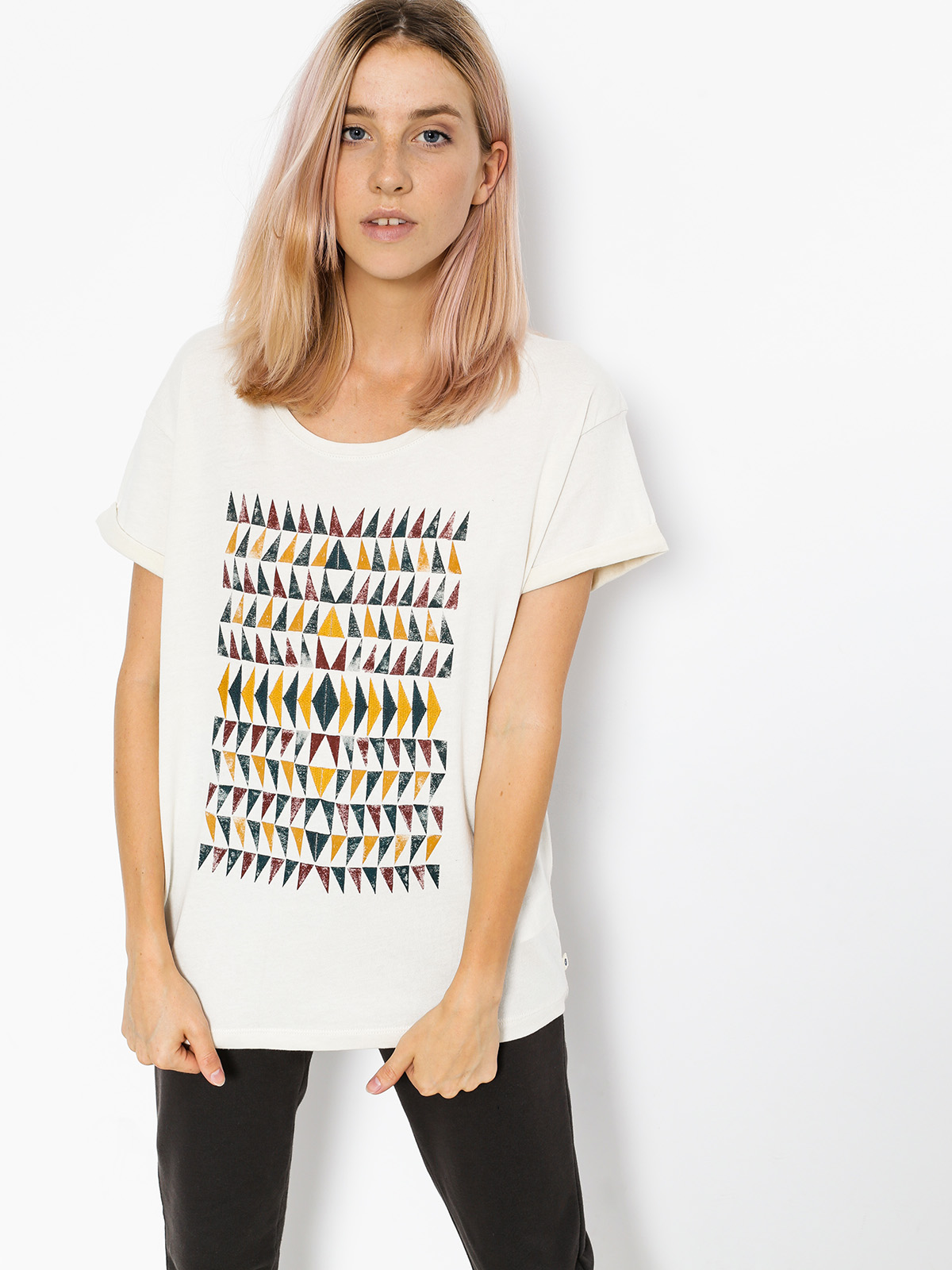 Roxy T-shirt Boyfriend Wallpaper Geo Wmn (metro heather)