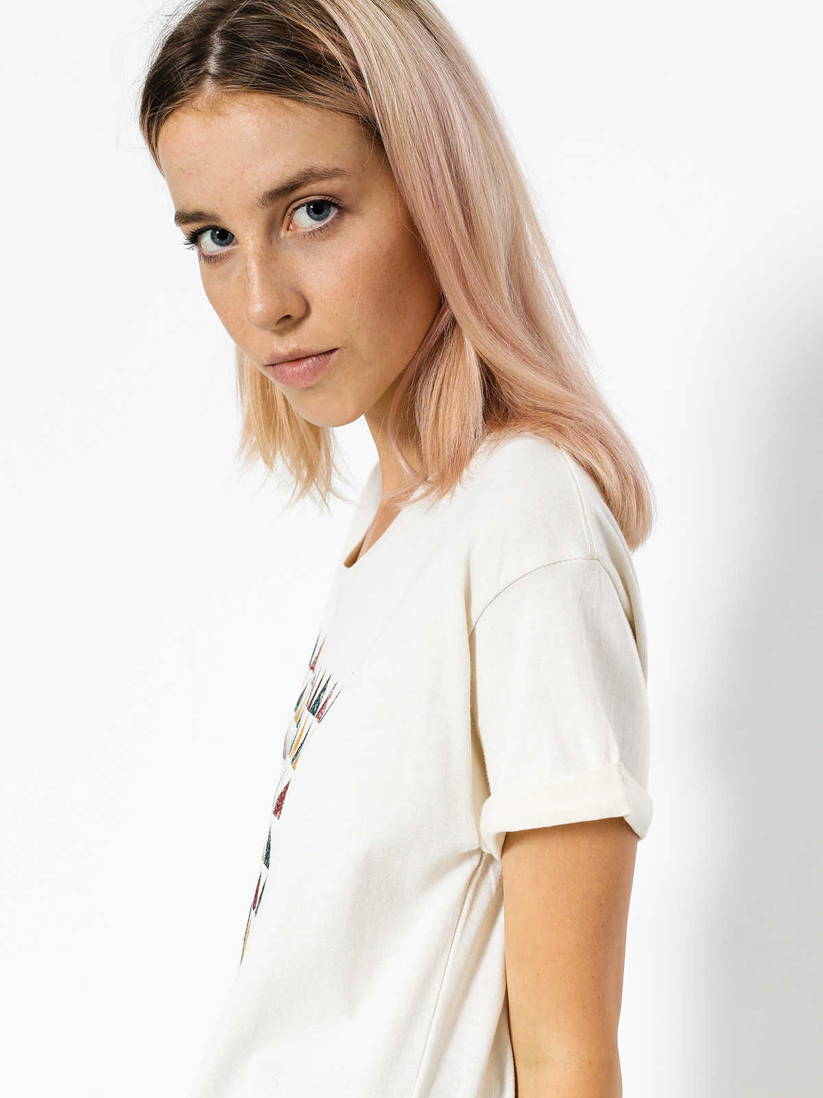 Roxy T-shirt Boyfriend Wallpaper Geo Wmn (metro heather)