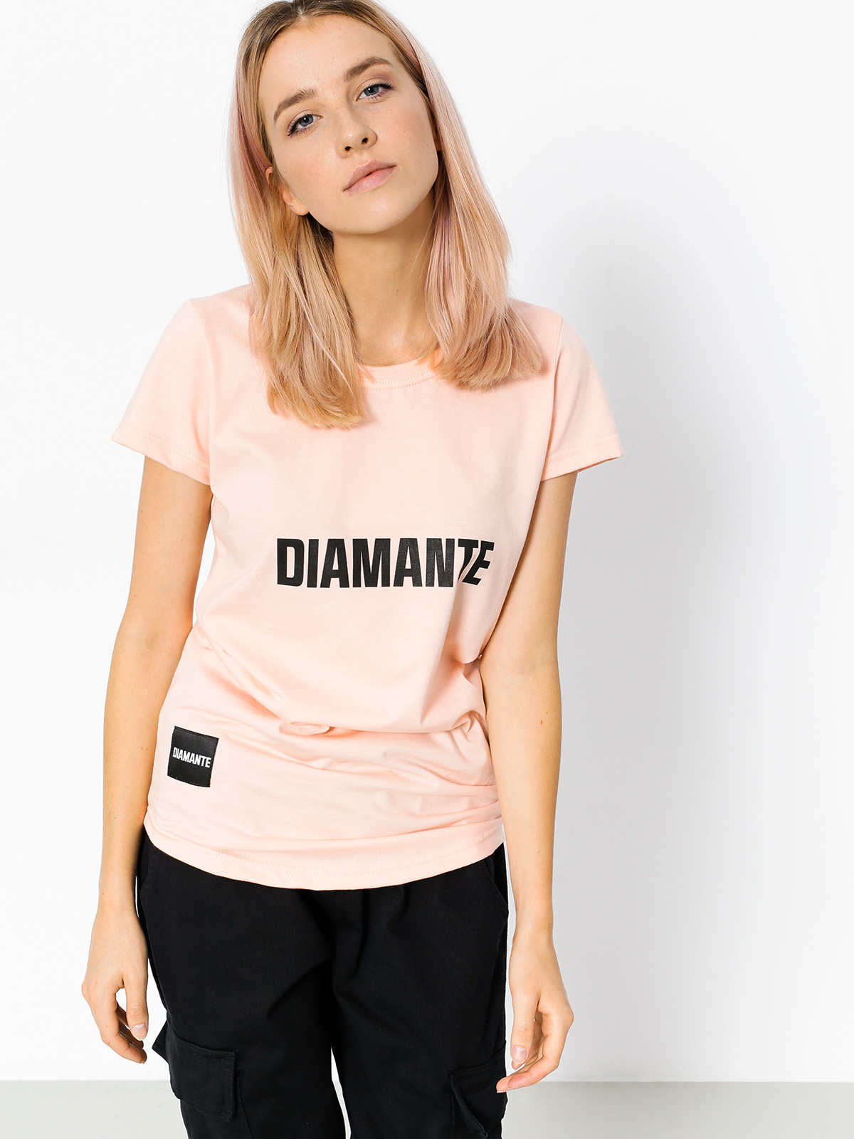 Diamante Wear T-shirt Best Friend Worst Enemy Wmn (light orange)