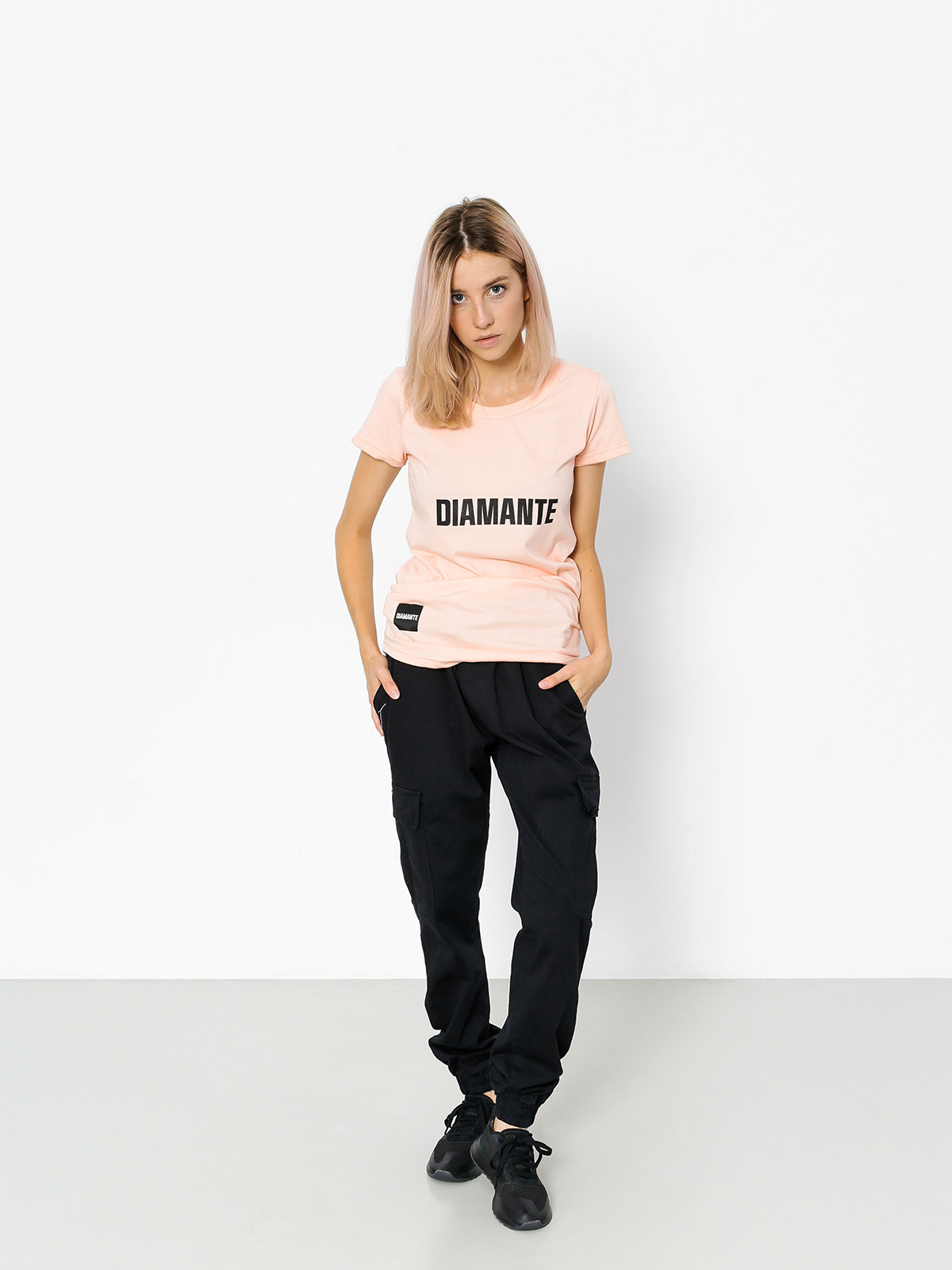 Diamante Wear T-shirt Best Friend Worst Enemy Wmn (light orange)