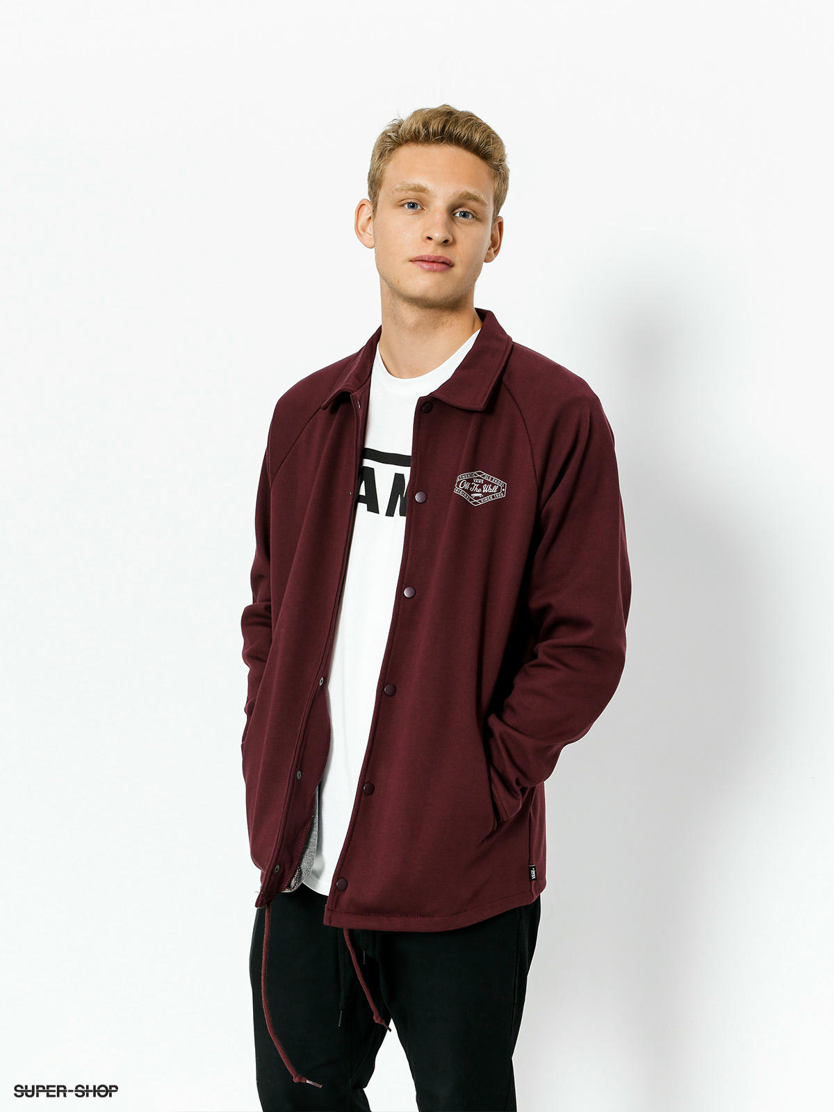 burgundy vans jacket