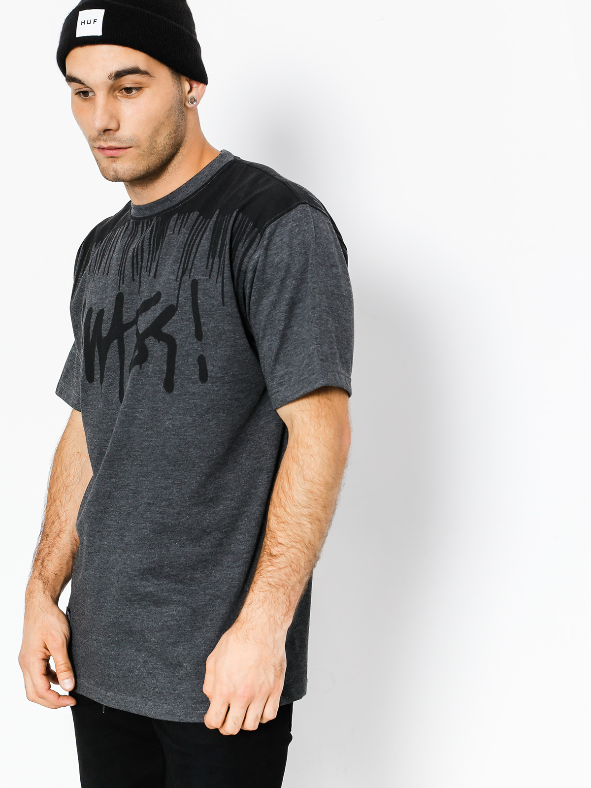 MassDnm T-shirt Drip Top (dark heather grey)