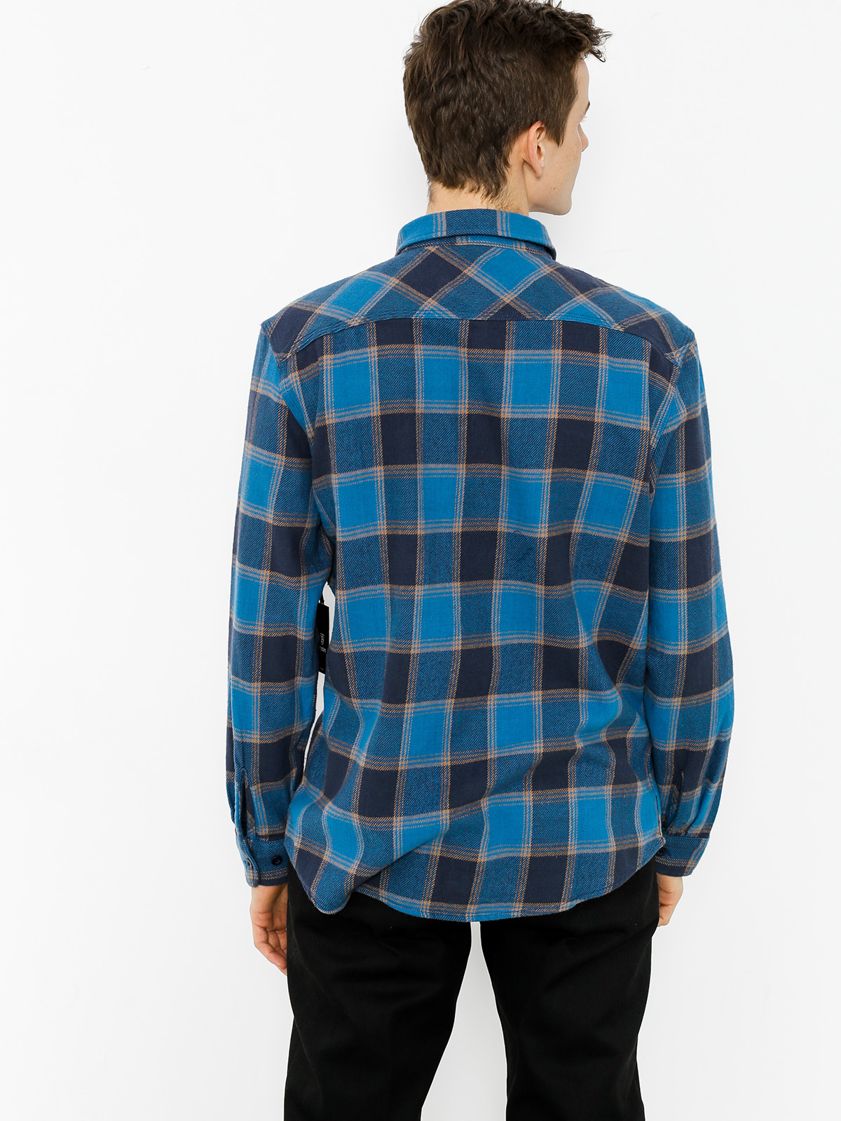 Brixton Shirt Bowery Flannel Ls (blue/navy)