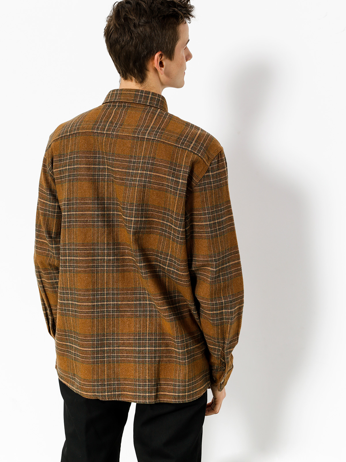 Brixton Shirt Archie Flannel Ls (copper/shale brown)
