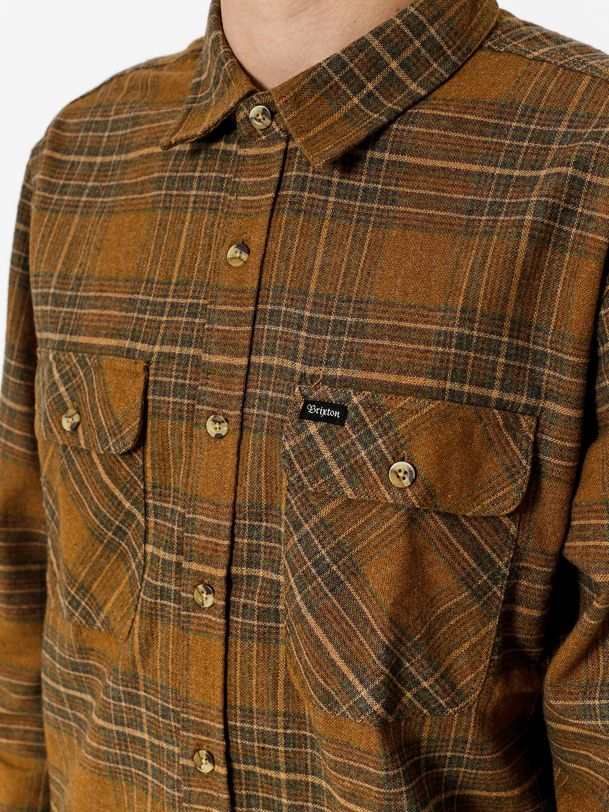 Brixton Shirt Archie Flannel Ls (copper/shale brown)