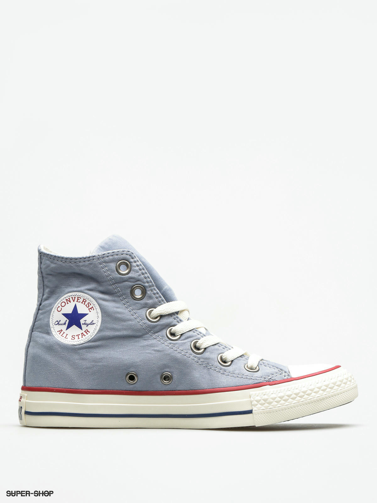 blue and white chucks