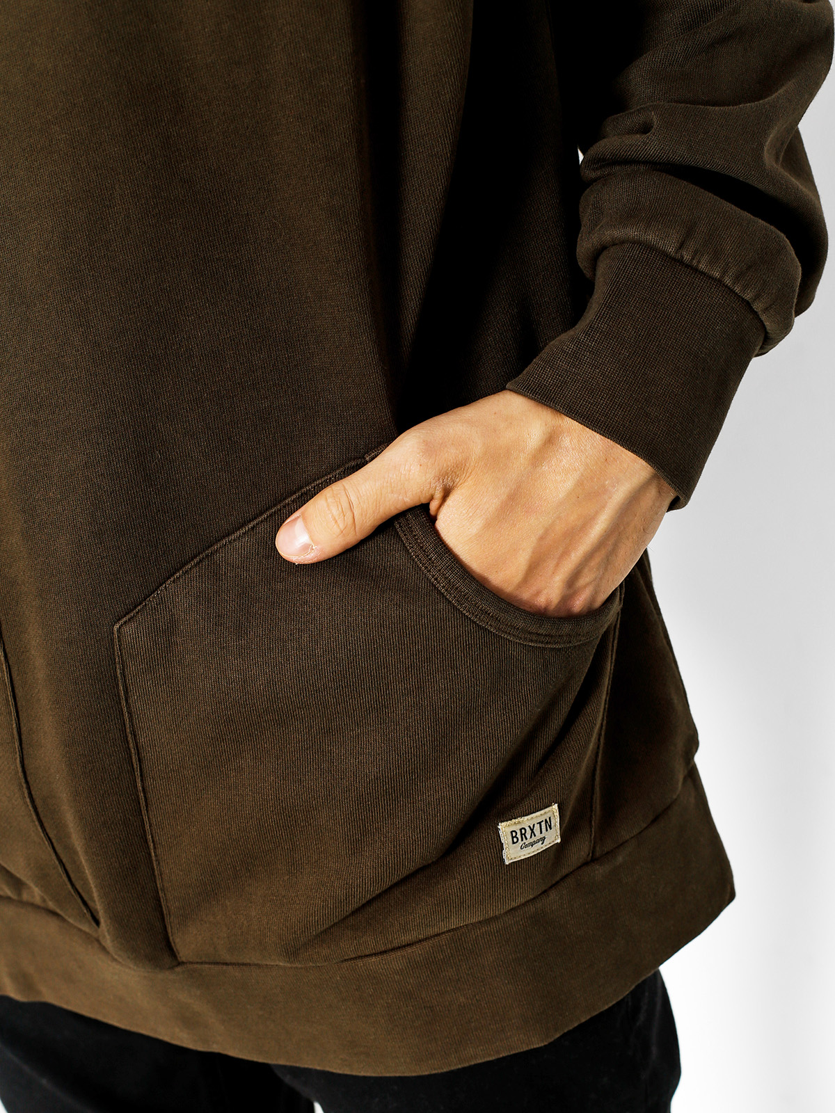 Brixton Hoodie Hackney HD (washed brown)