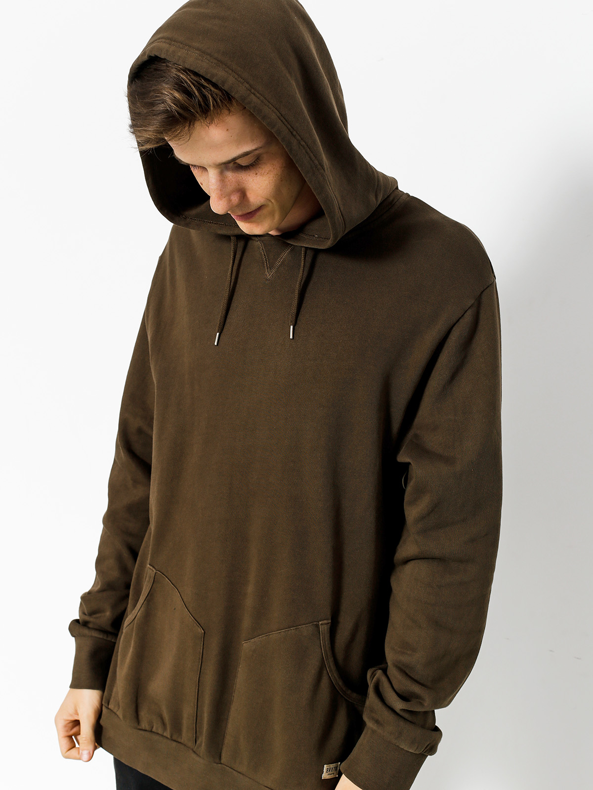 Brixton Hoodie Hackney HD (washed brown)