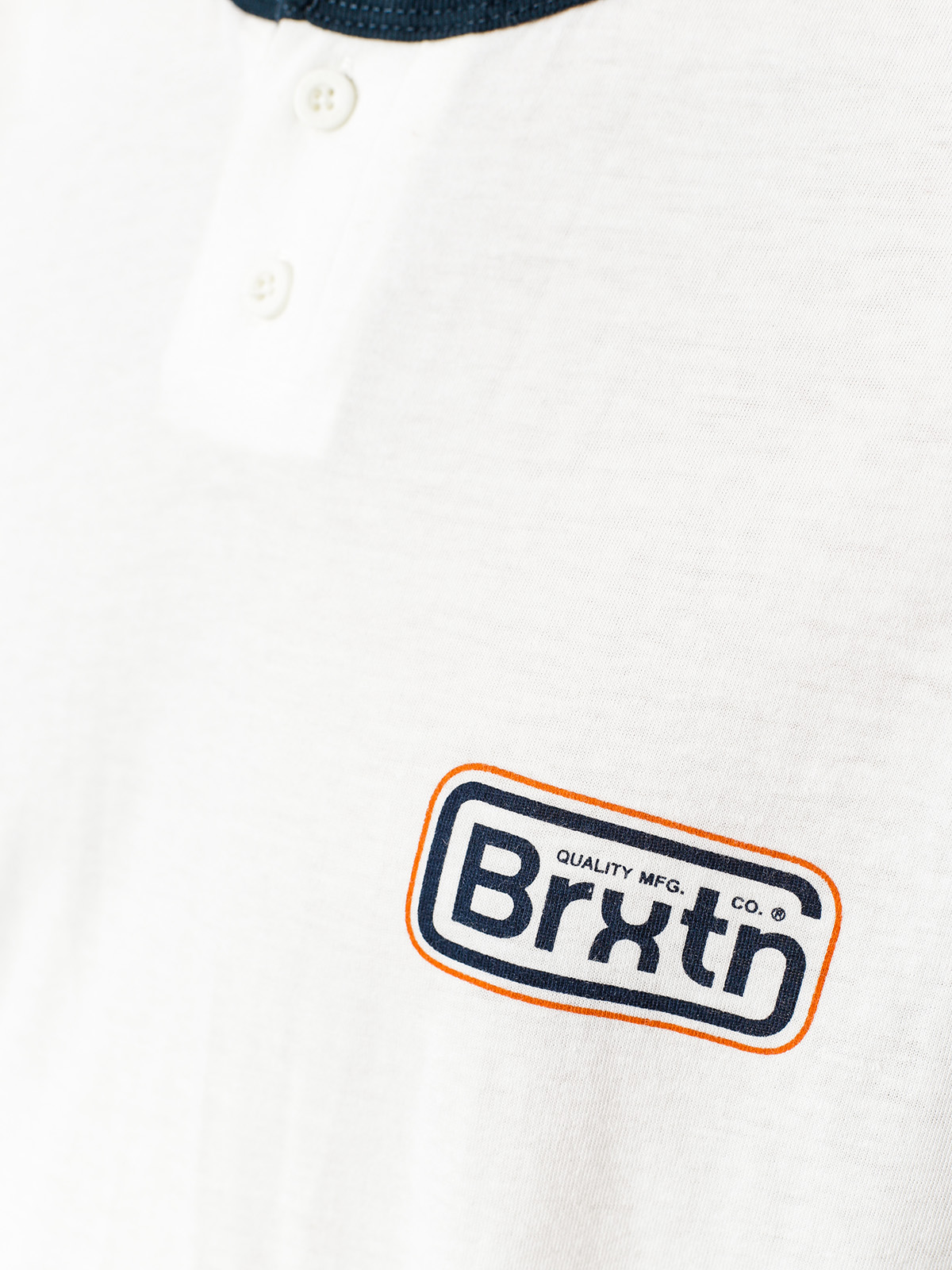 Brixton T-shirt Springfield Henley (off white/navy)