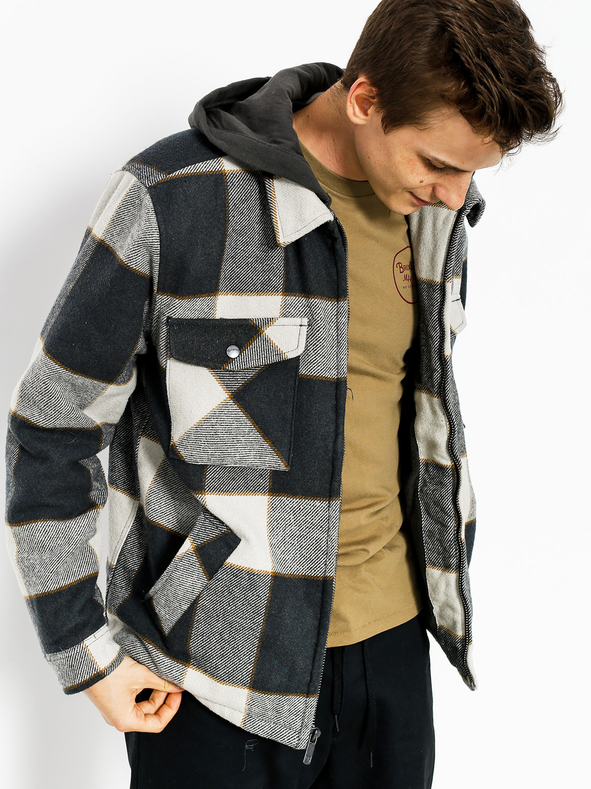 Brixton Jacket Casburn (charcoal/bone white)