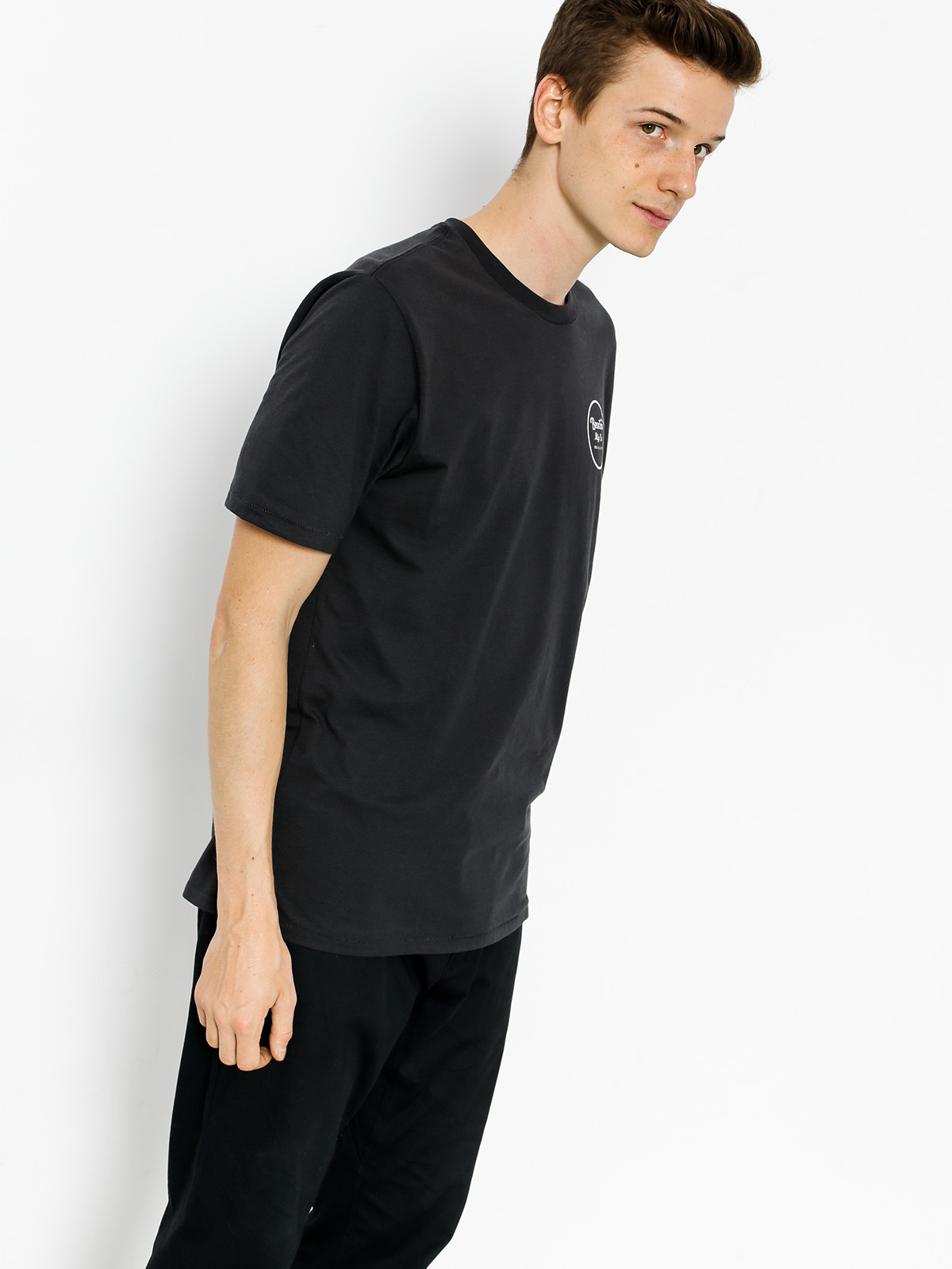 Brixton T-shirt Wheeler II (washed black/white)