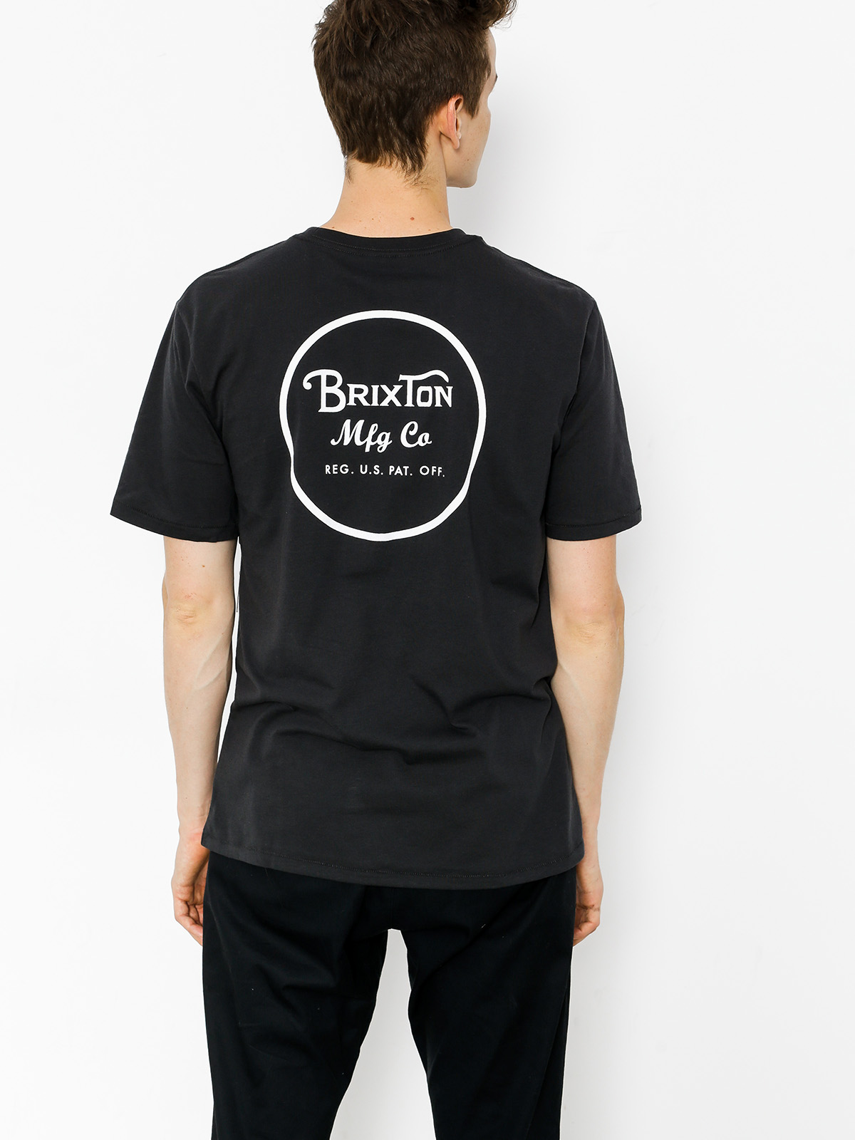 Brixton T-shirt Wheeler II (washed black/white)