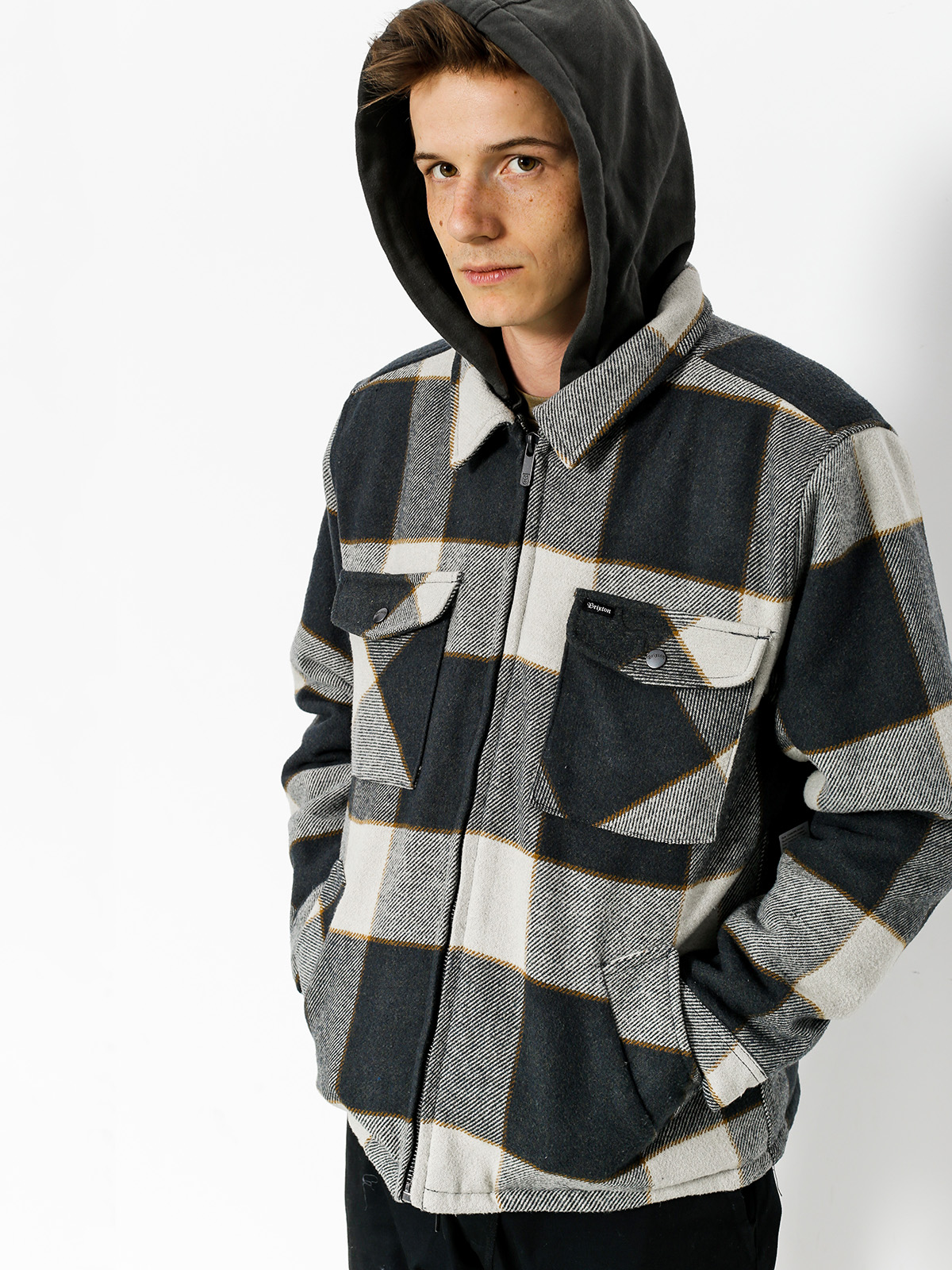 Brixton Jacket Casburn (charcoal/bone white)