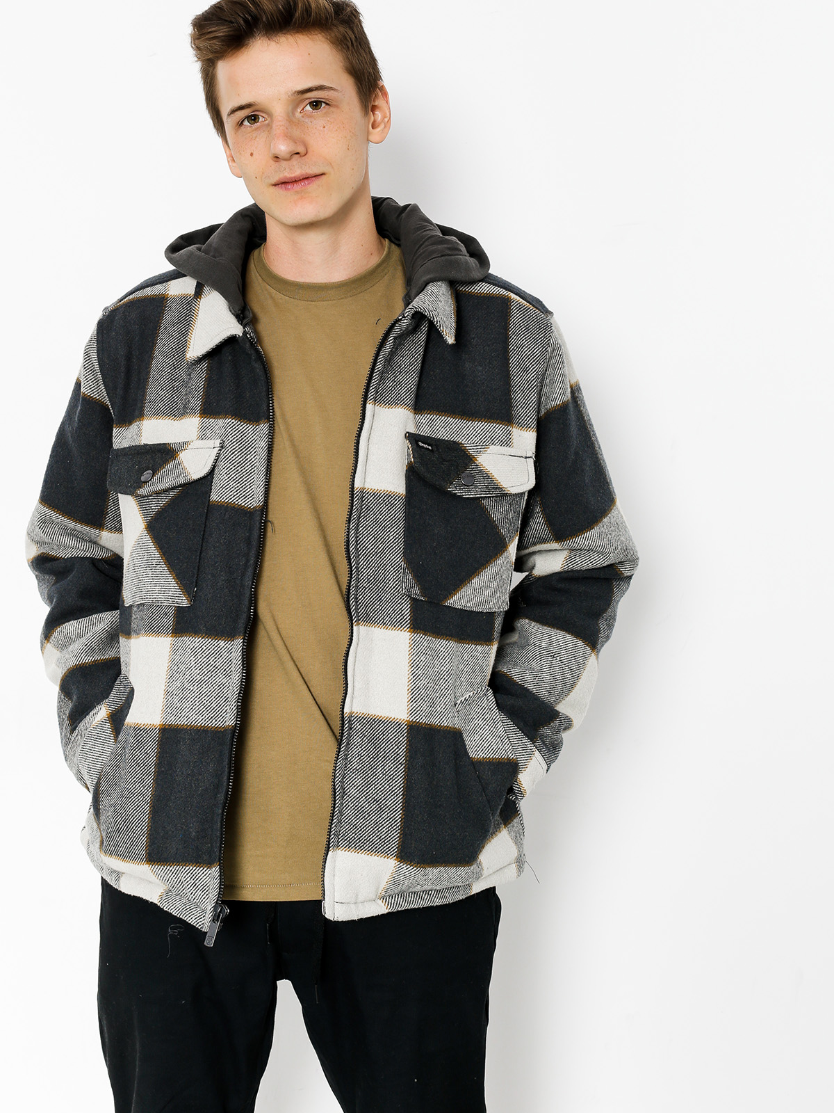 Brixton Jacket Casburn (charcoal/bone white)