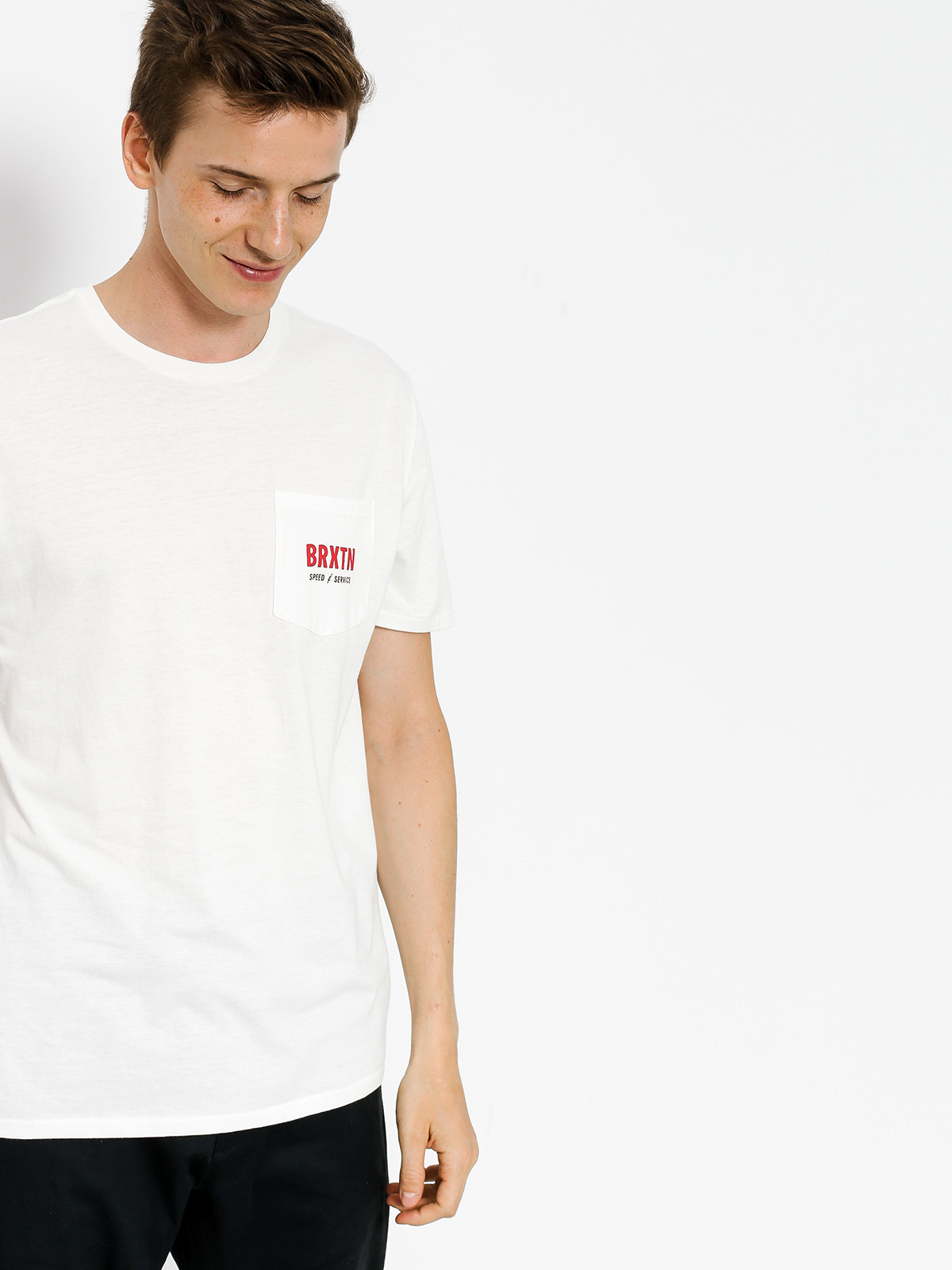 Brixton T-Shirt Breach Pkt (off white)