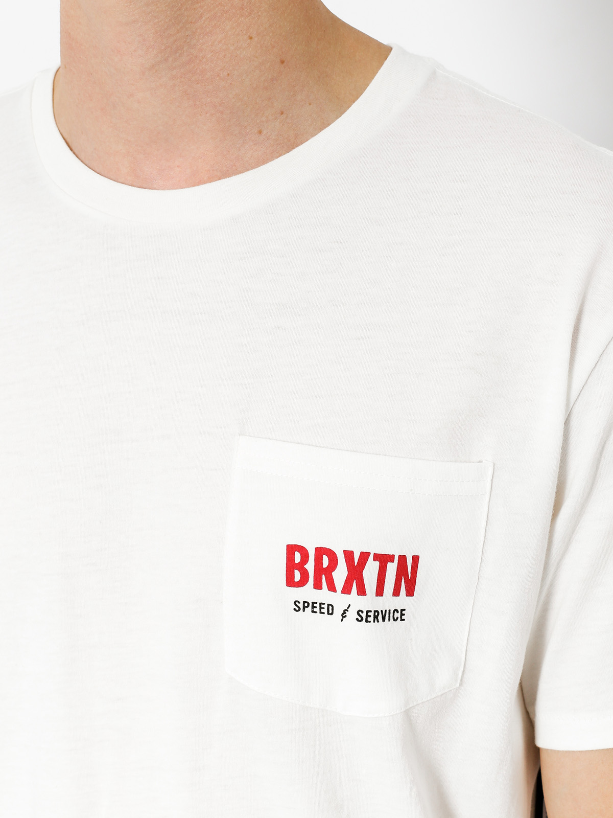 Brixton T-Shirt Breach Pkt (off white)
