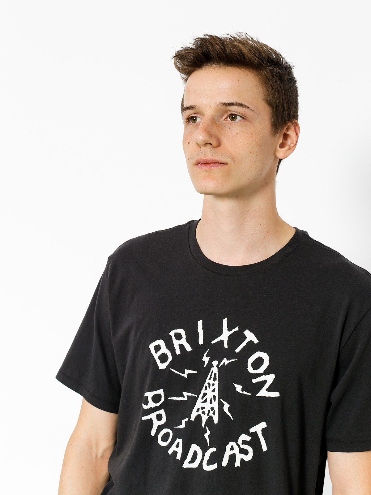 Brixton T-shirt Broadcast (washed black)