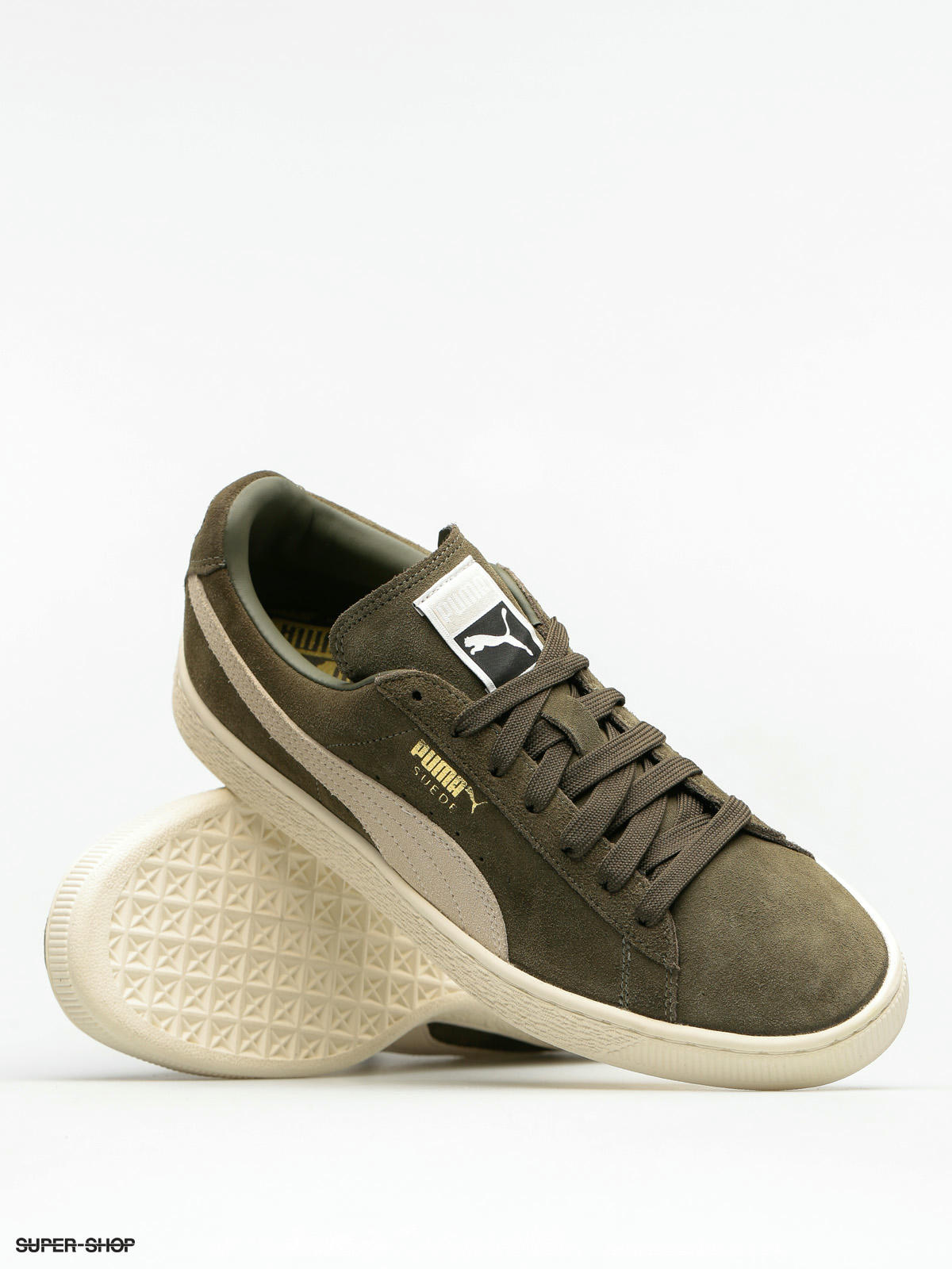 olive puma sneakers