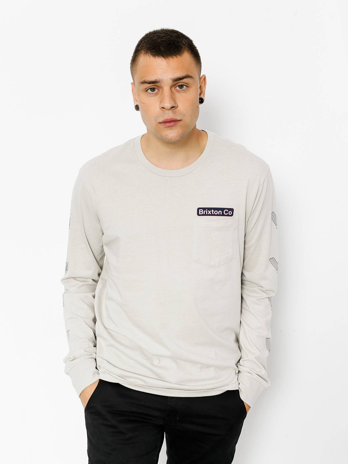 Brixton Longsleeve Maron Pkt (stone)