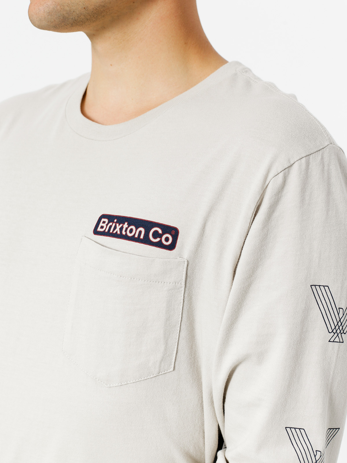 Brixton Longsleeve Maron Pkt (stone)