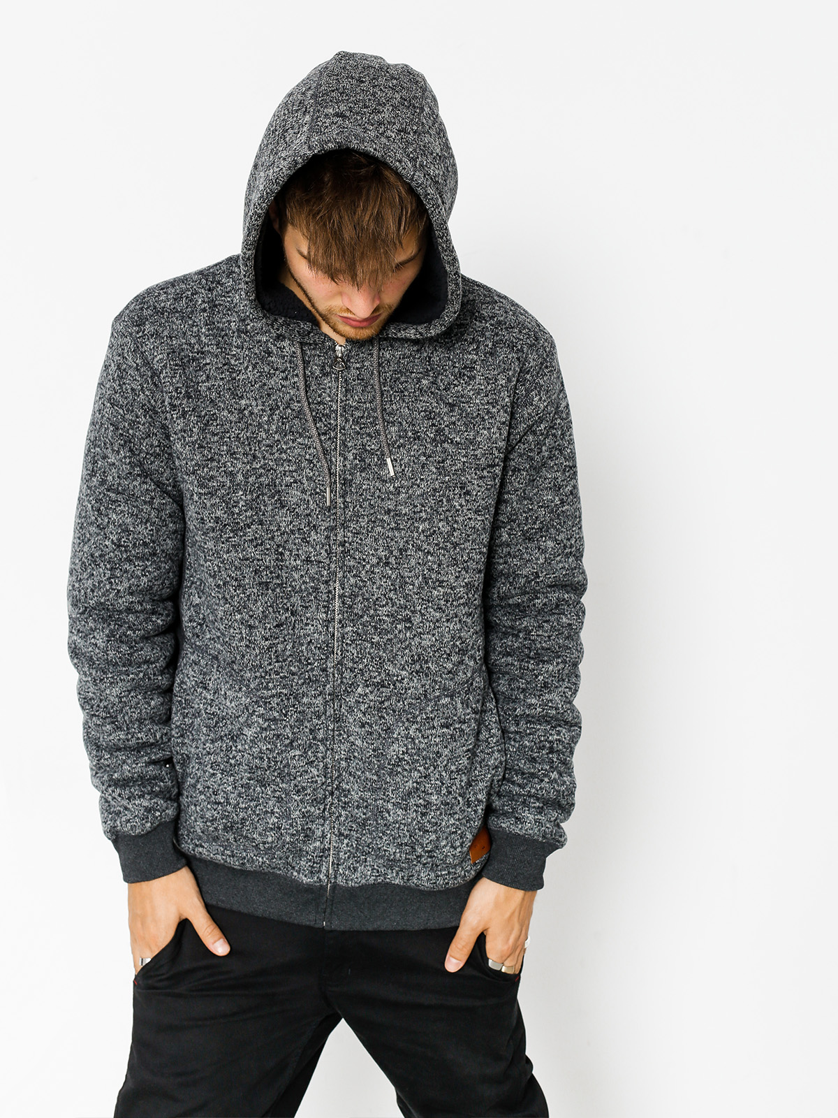 Quiksilver Hoodie Keller Sherpa ZHD (dark grey heather)