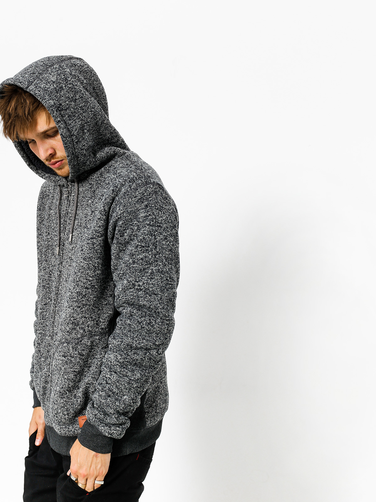 Quiksilver Hoodie Keller Sherpa ZHD (dark grey heather)