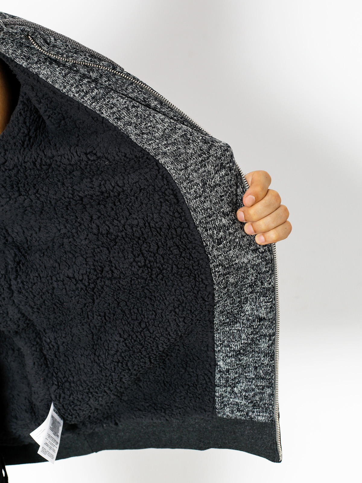 Quiksilver Hoodie Keller Sherpa ZHD (dark grey heather)