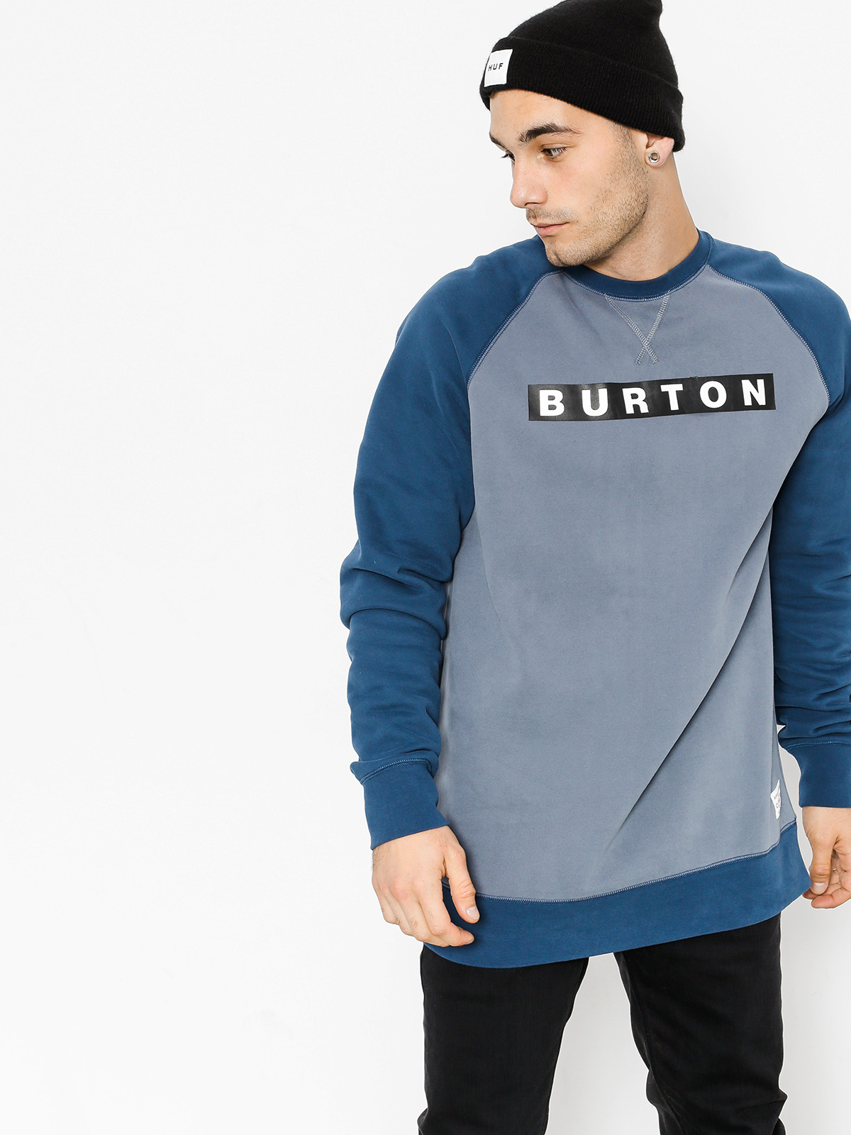 Burton Men's Vault Crew Fleece Pullover Sweatshirt - Soft Brushed Fleece With Screen Print
