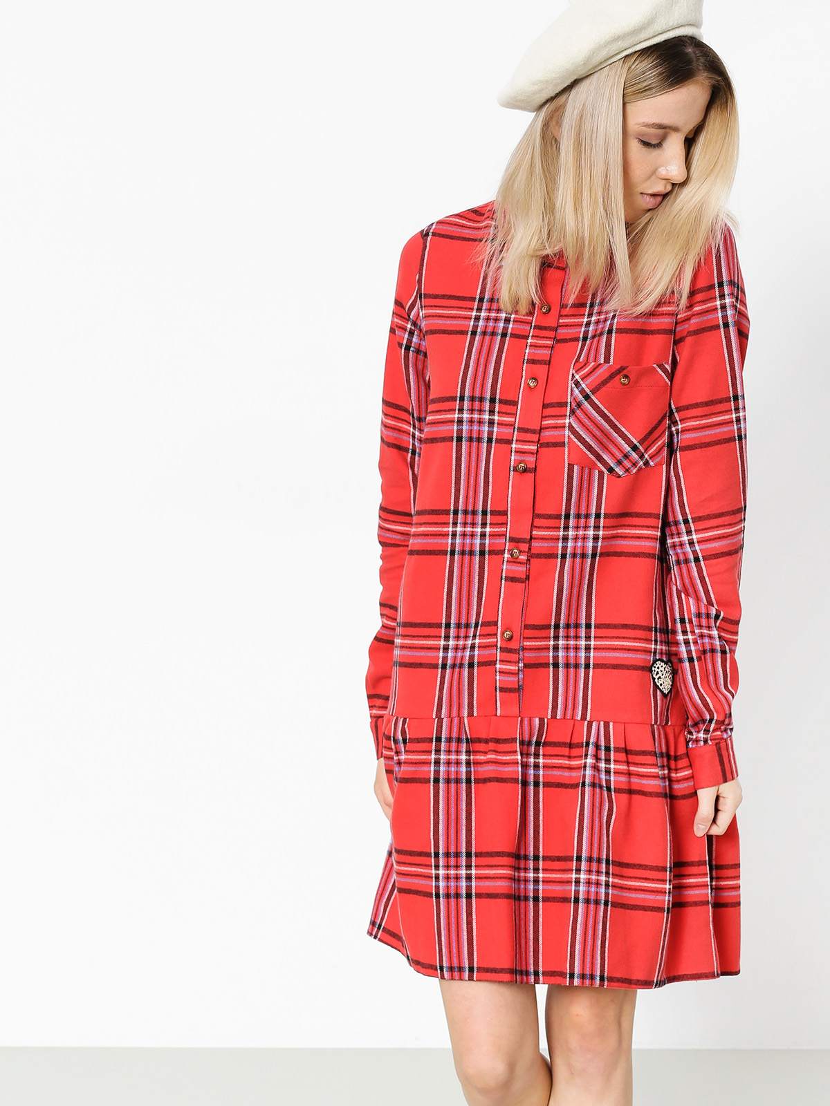 Femi Stories Dress Larsa Wmn (pld red)