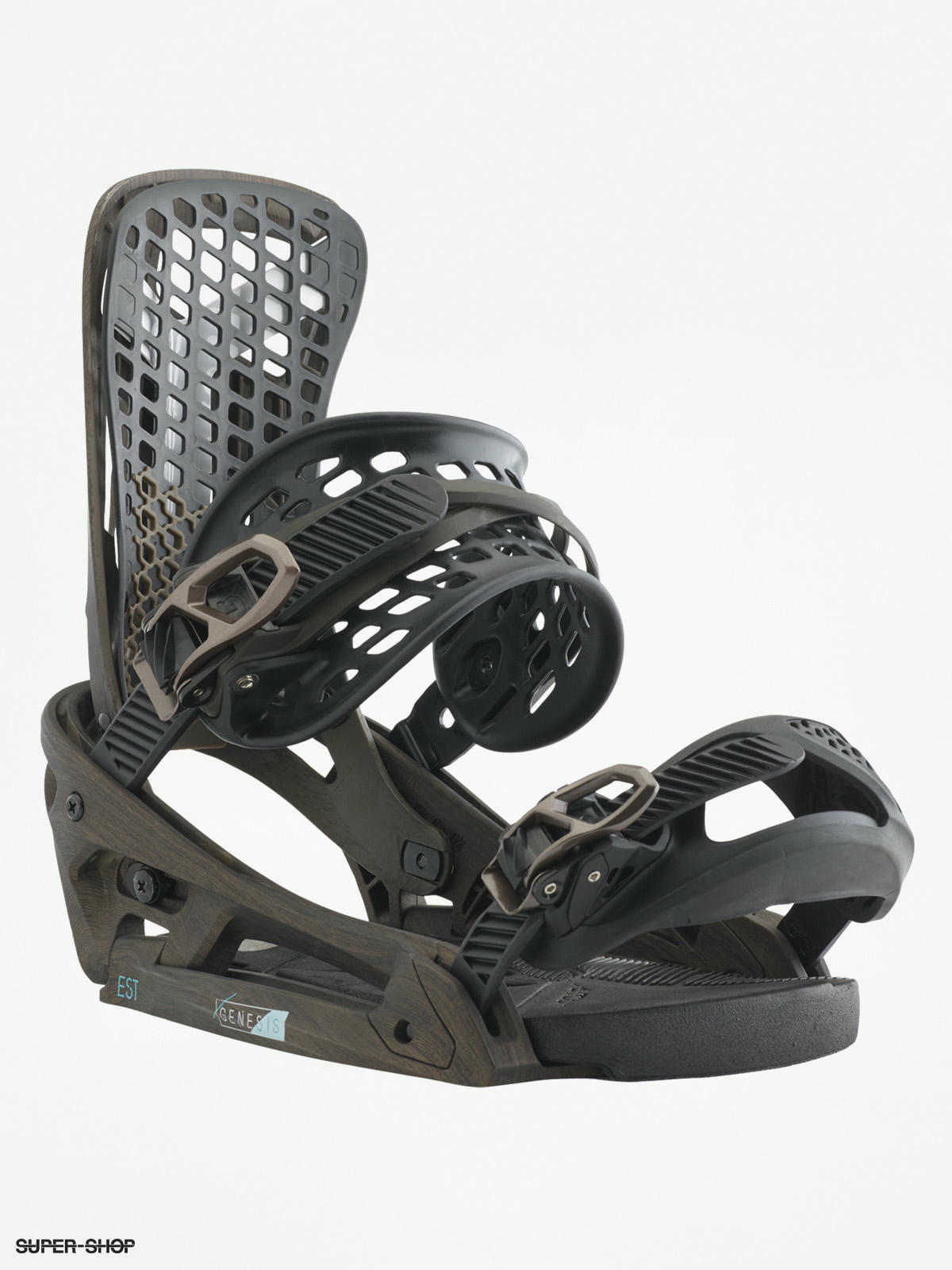 Burton Snowboard bindings Genesis Est painted wood