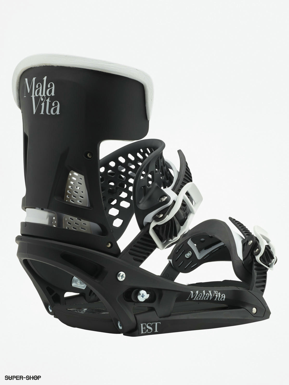 Burton Snowboard bindings Malavita Est black white wing