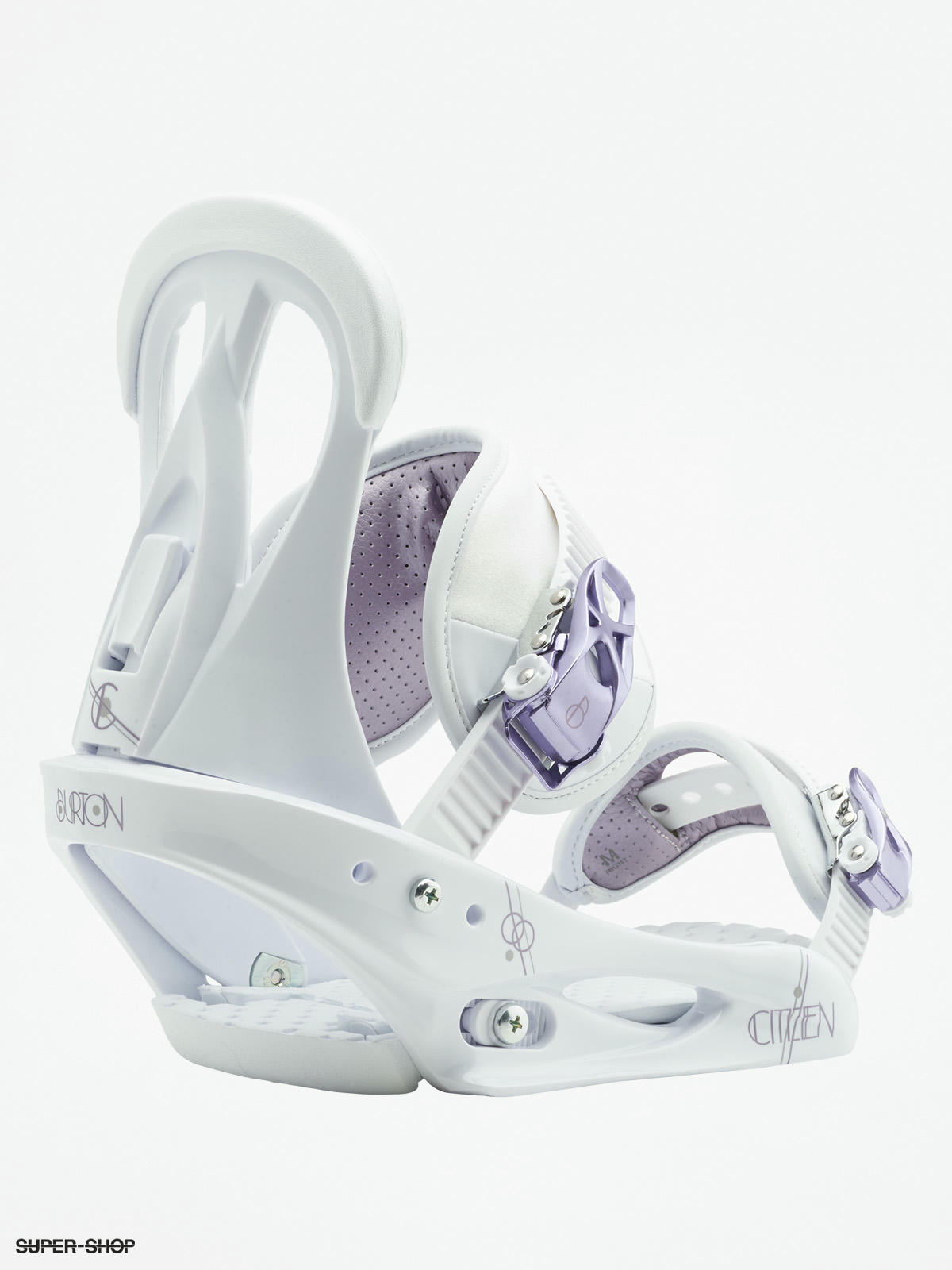 Womens Burton Snowboard bindings Citizen white purple