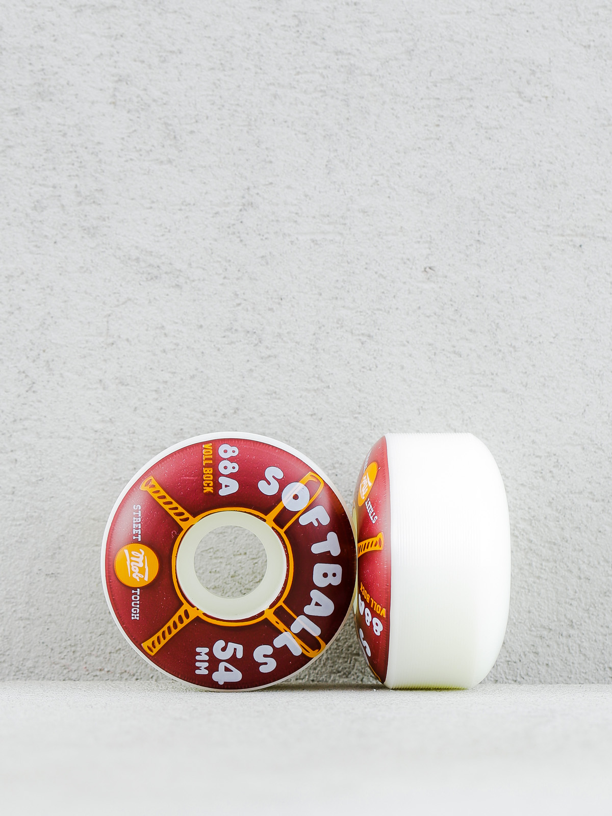 Mob Skateboards Wheels Softballs (white/red)