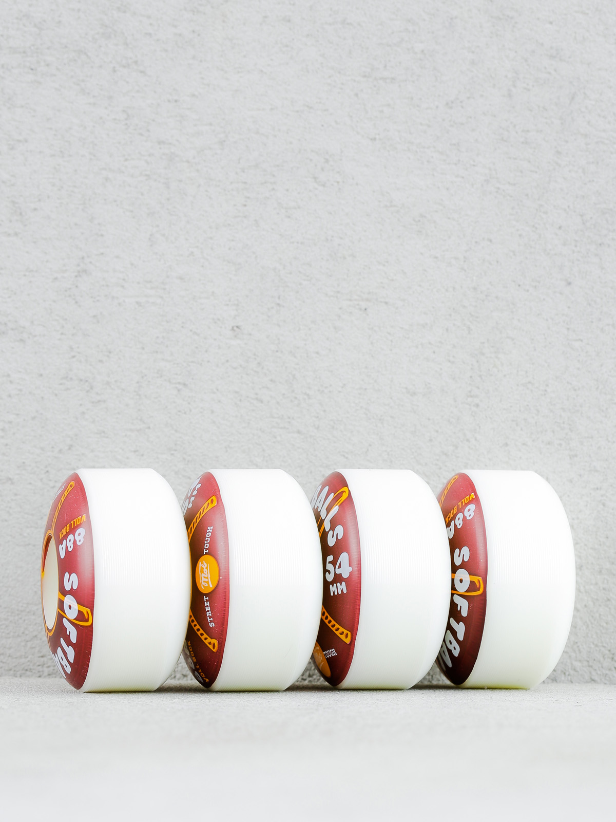 Mob Skateboards Wheels Softballs (white/red)