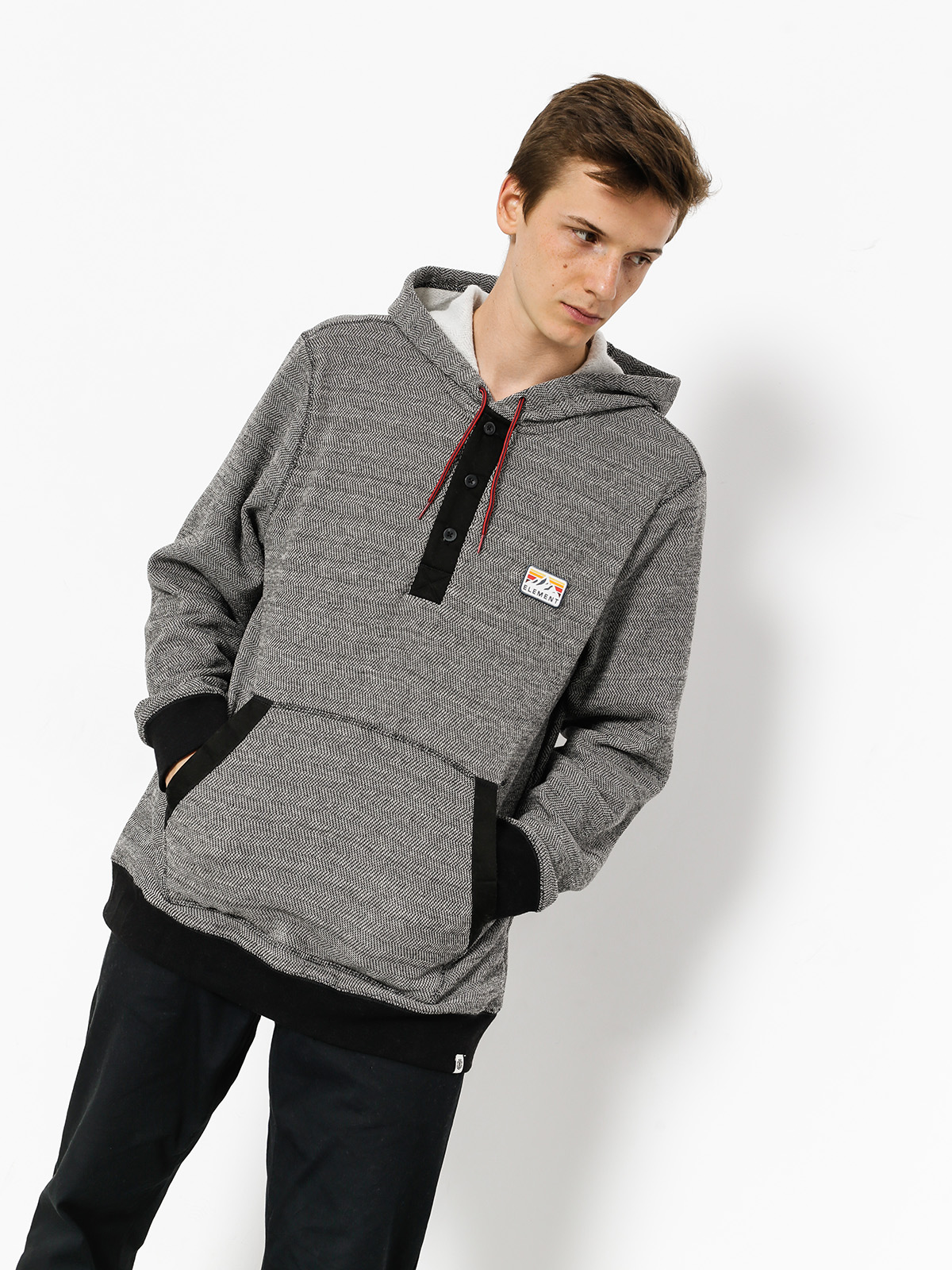 Element Sweatshirt Highland Henley (charcoal heather)