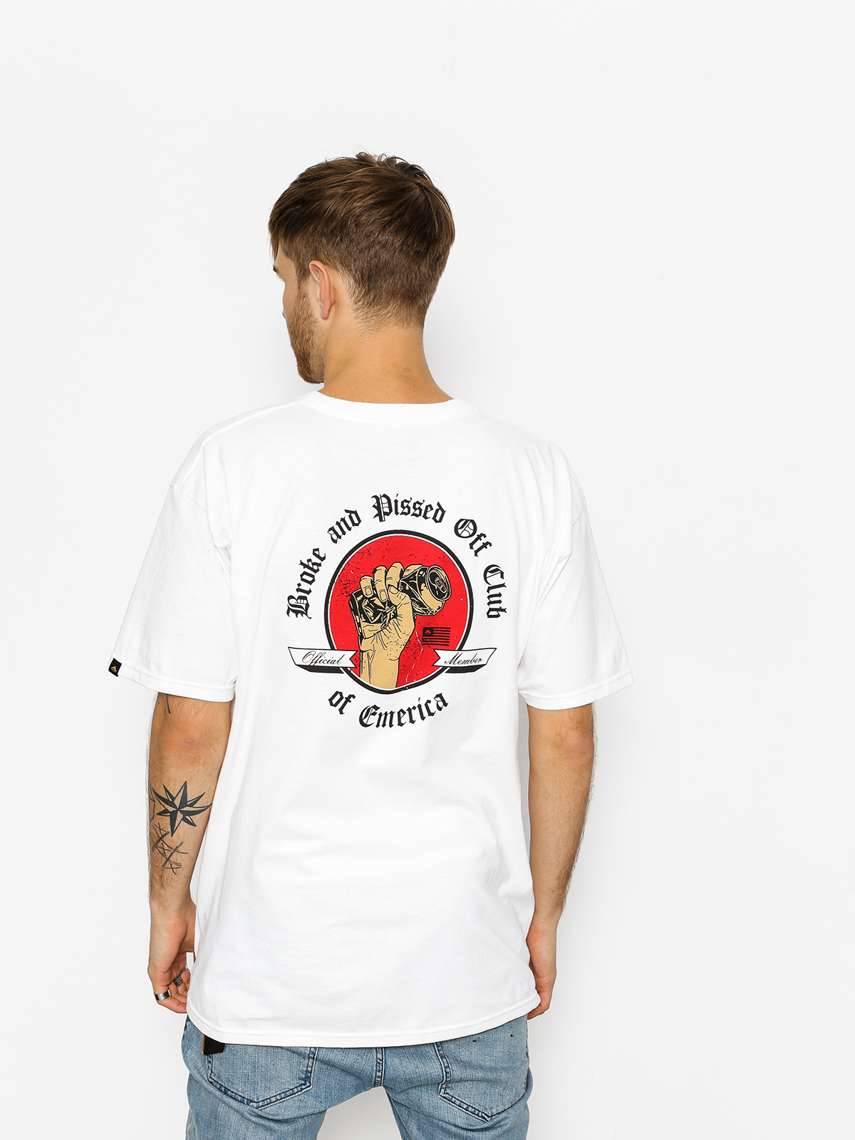 Emerica T-shirt Broke And Pissed (white)