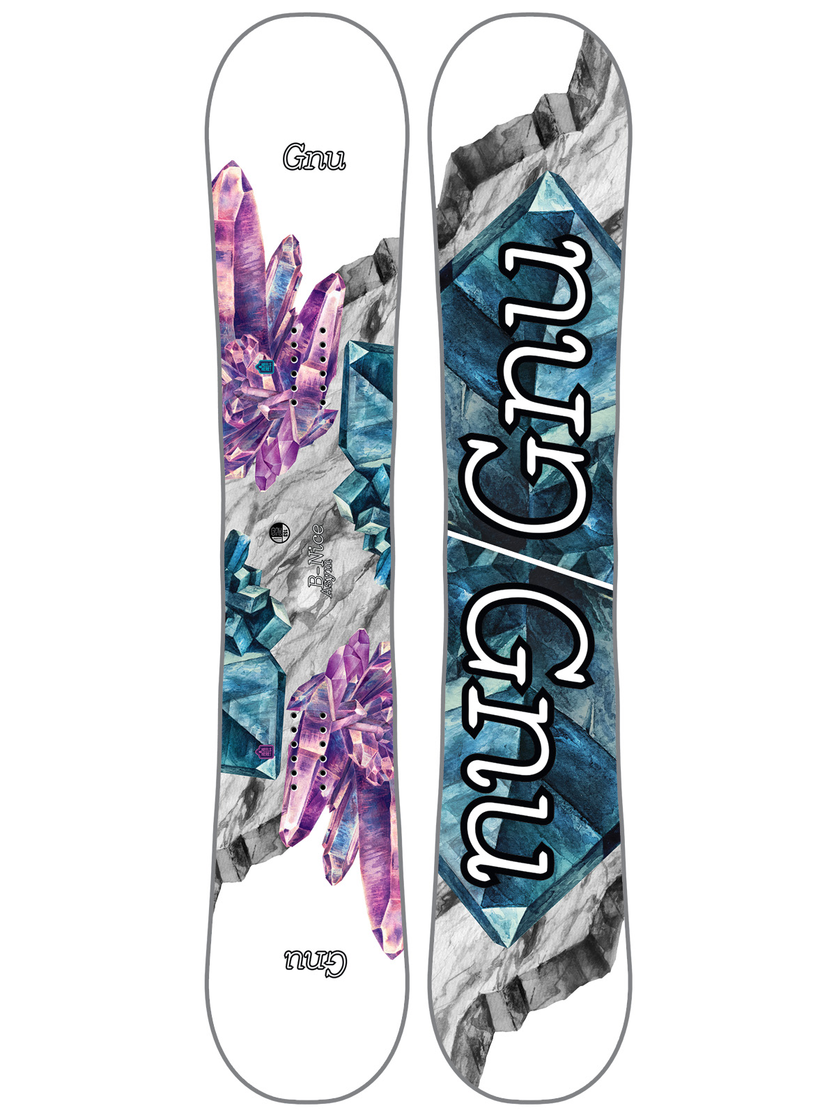 Gnu Snowboard B Nice Btx Asym Wmn - multicolor (minerals)